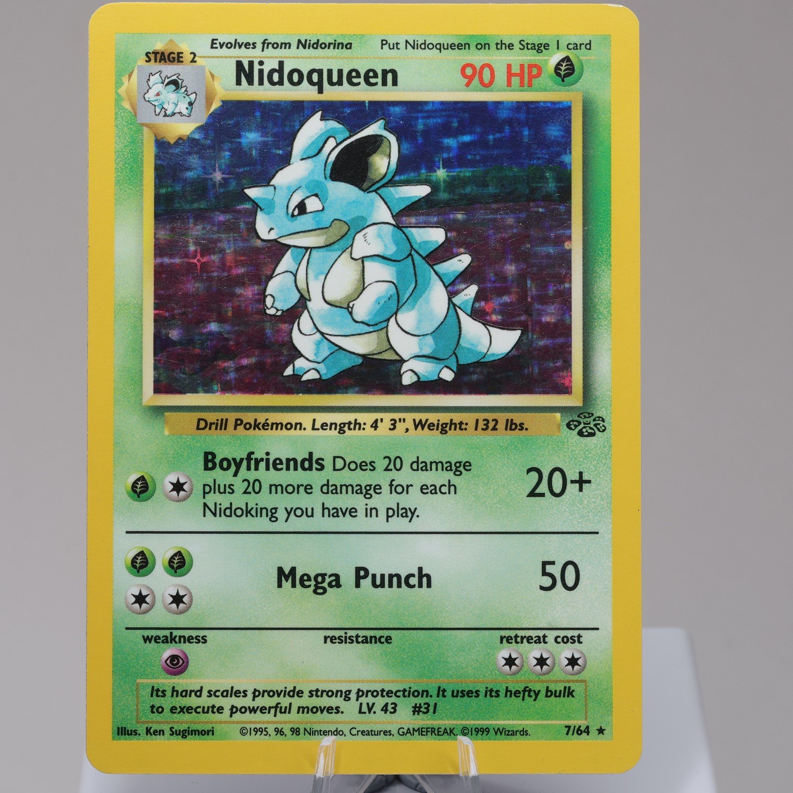Pokemon TCG Nidoqueen 764 Jungle Holo Rare WOTC 1999 EXC 167950659074 2