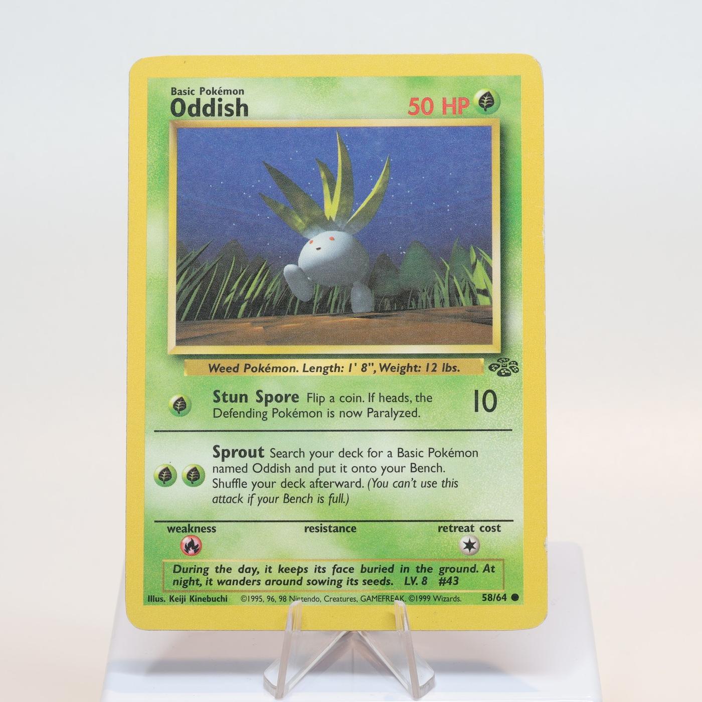 Pokemon TCG Oddish 5864 Jungle Common WOTC EXC 168232466114 2