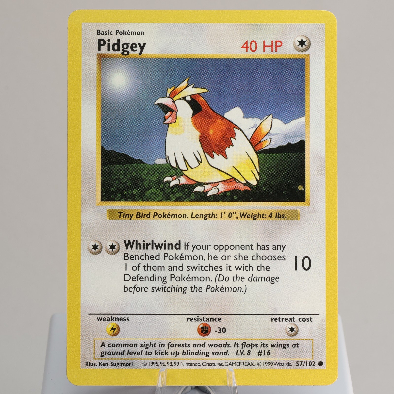 Pokemon TCG Pidgey 57102 Base Set Common Shadowless WOTC 1999 NM 168006227414 2