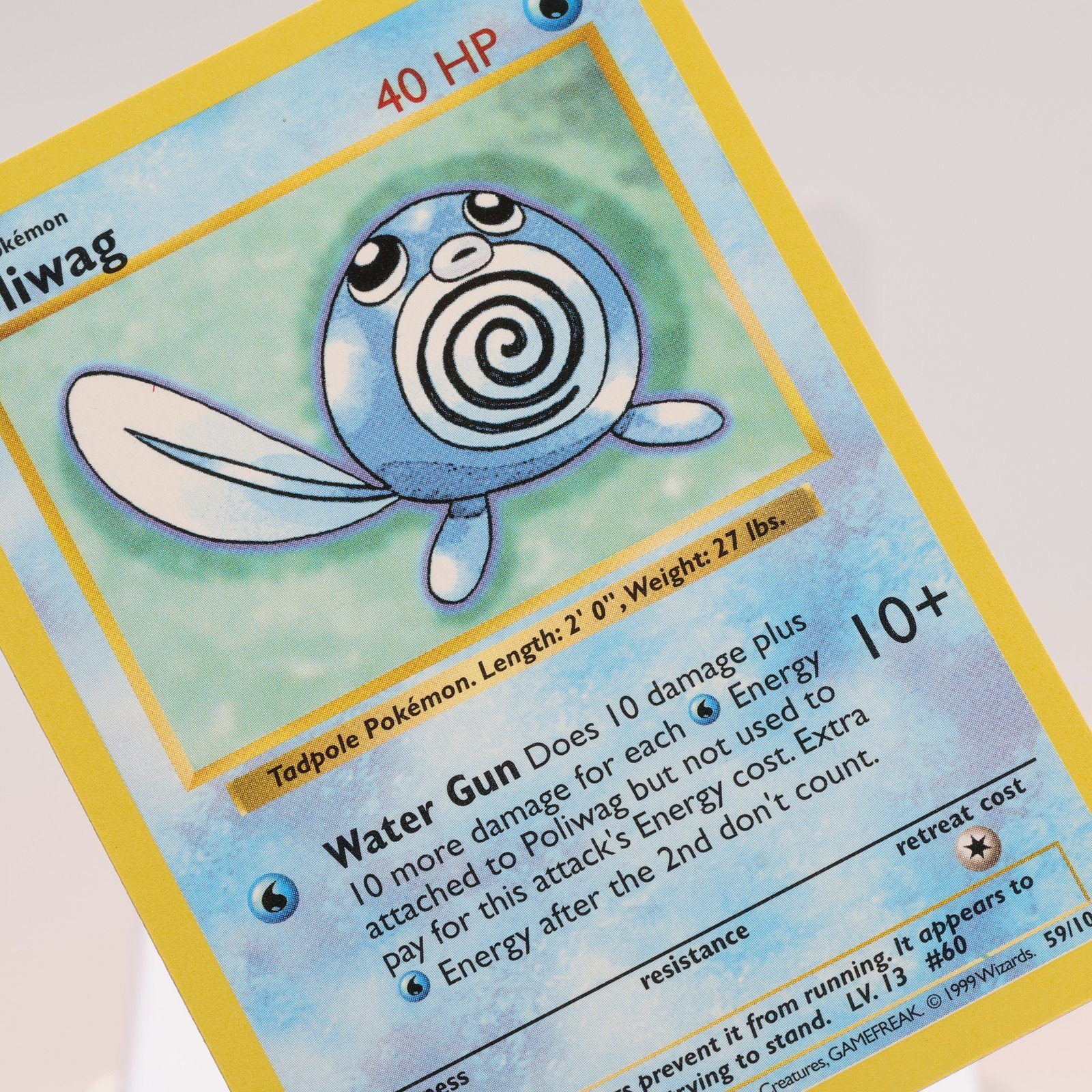 Pokemon TCG Poliwag 59102 Base Set Common Shadowless WOTC 1999 EXCNM 168144948234