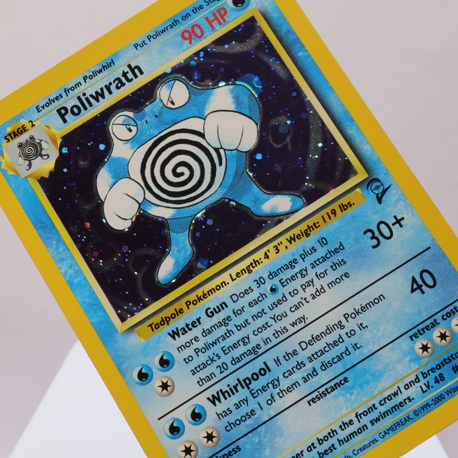 Pokemon TCG – Poliwrath 15/130 Base Set 2 Holo Rare  WOTC – EXC