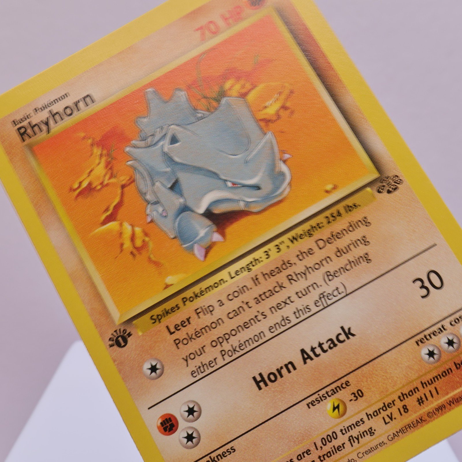 Pokemon TCG – Rhyhorn 61/64 Jungle Common 1st Edition WOTC 1999 – EXC/NM