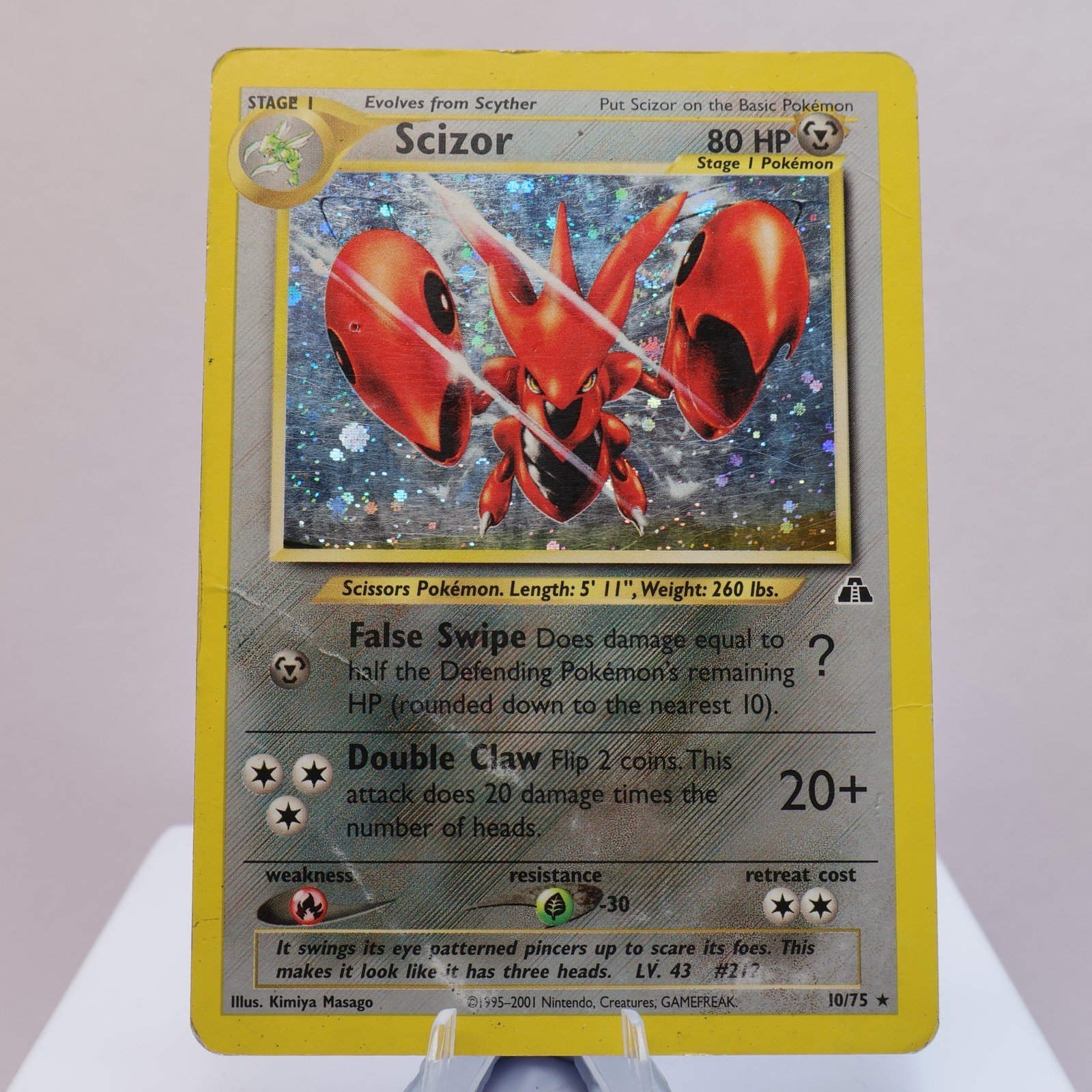 Pokemon TCG Scizor 1075 Neo Discovery Holo Rare WOTC 1999 HP 167830364434 2