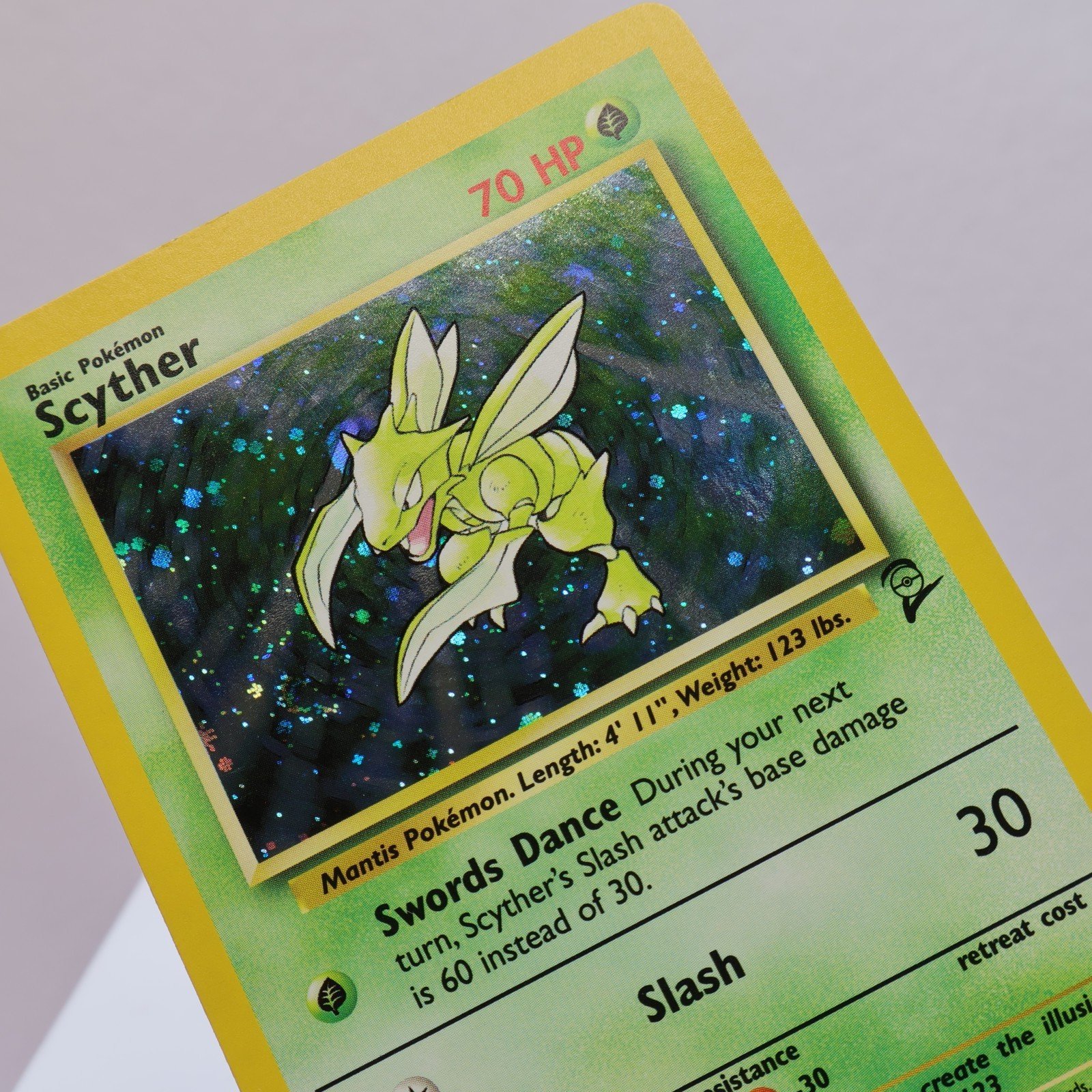Pokemon TCG – Scyther 17/130 Base Set 2 Holo Rare  WOTC 1999 – EXC/NM Indent