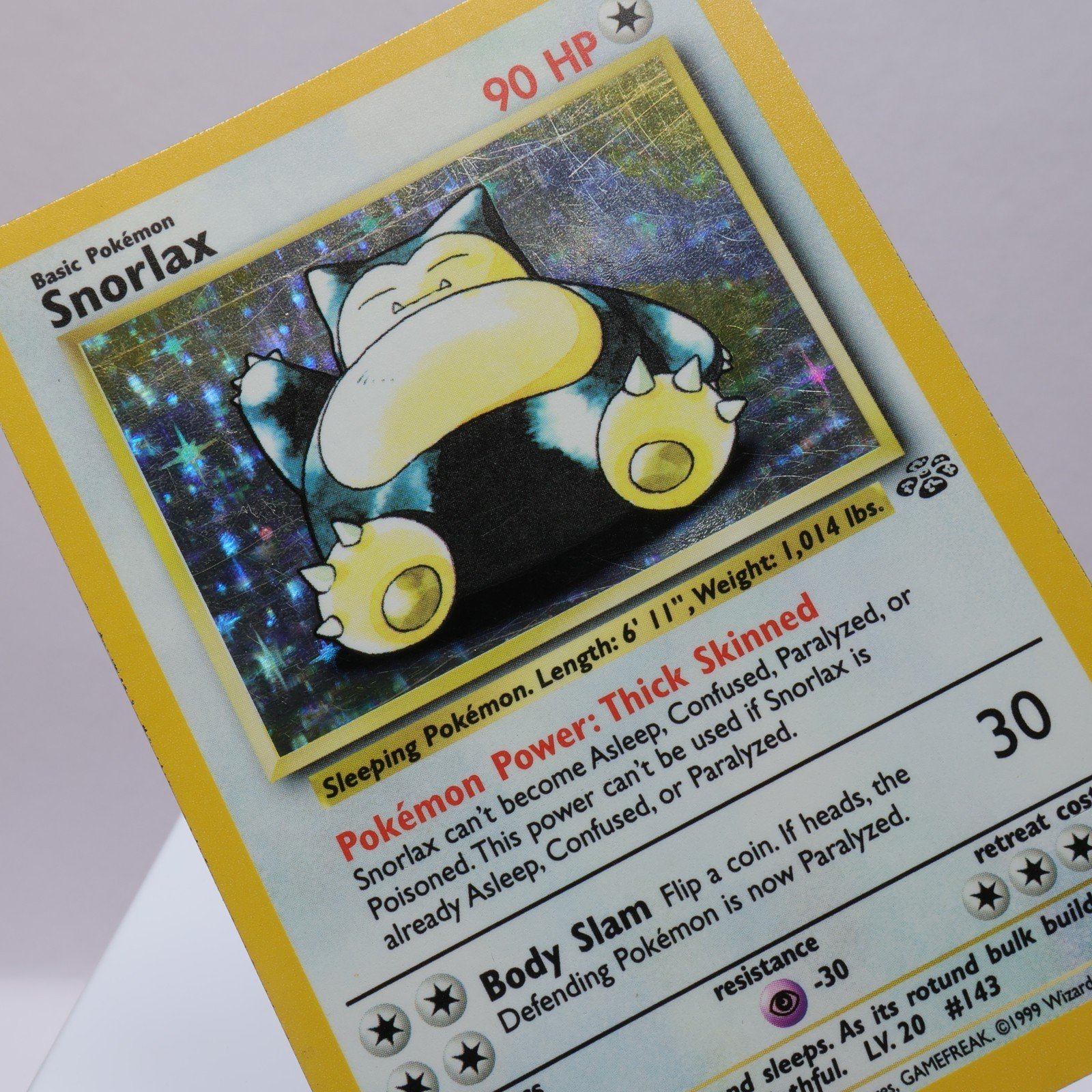 Pokemon TCG – Snorlax 11/64 Jungle Holo Rare  WOTC 1999 – MP