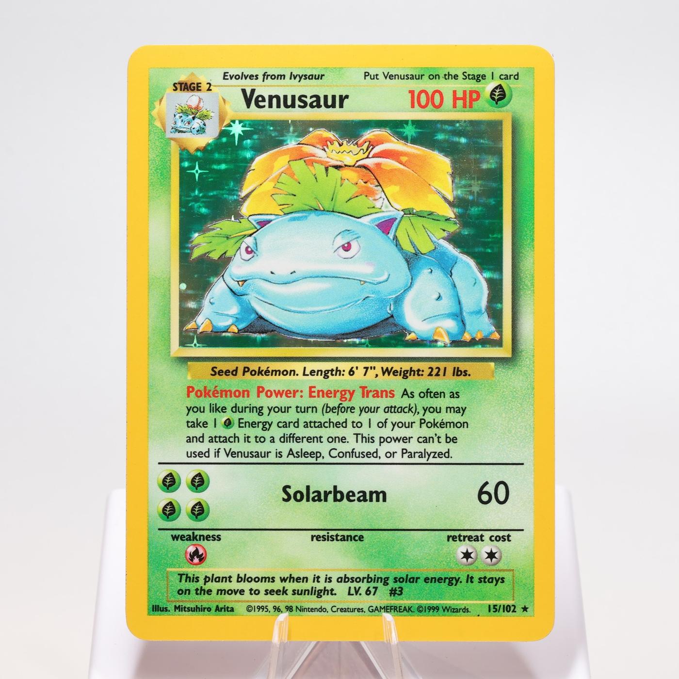 Pokemon TCG Venusaur 15102 Base Set Holo Rare WOTC EXCNM 168325203384 2