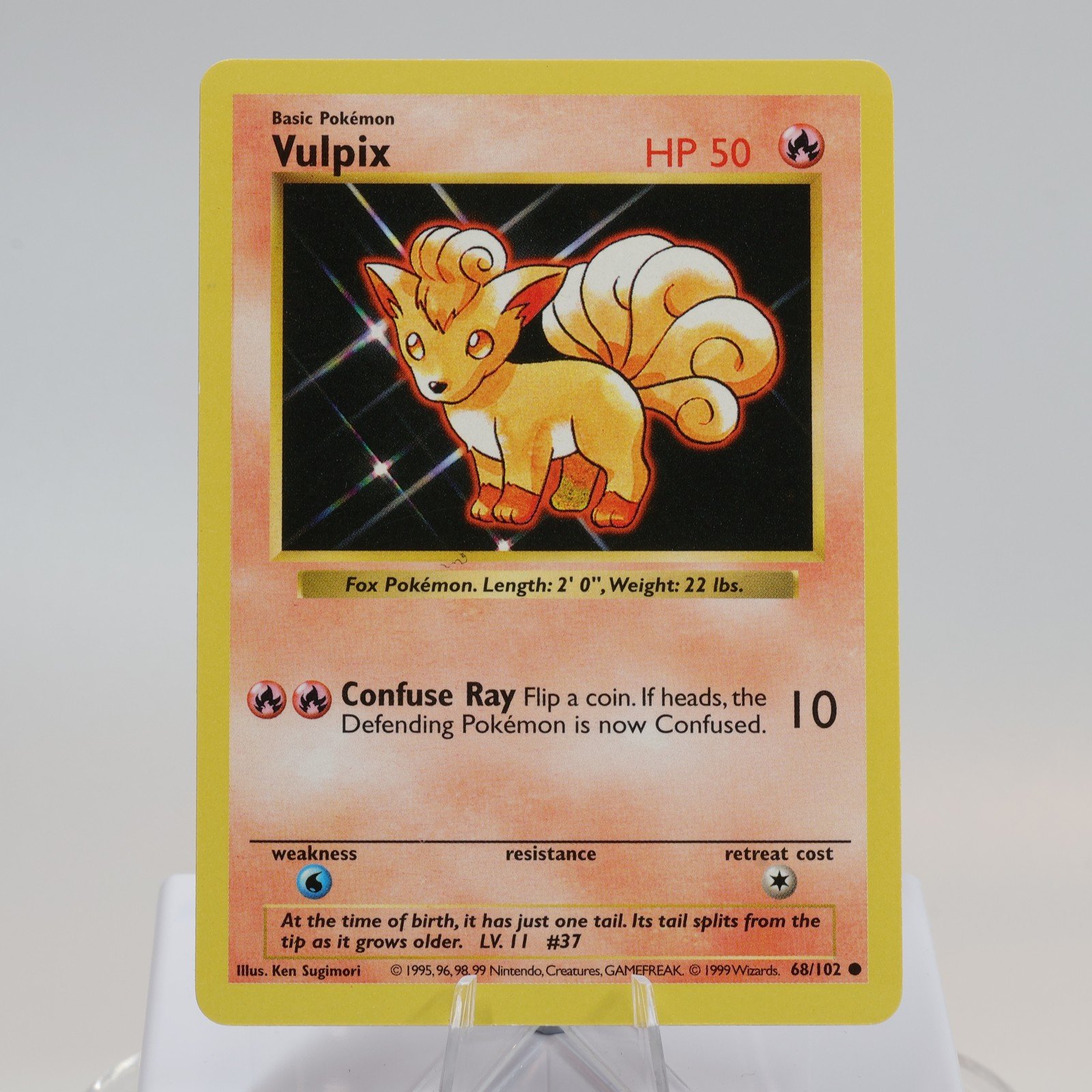 Pokemon TCG Vulpix 68102 Base Set Common Shadowless WOTC 1999 EXCNM 168144948214 2