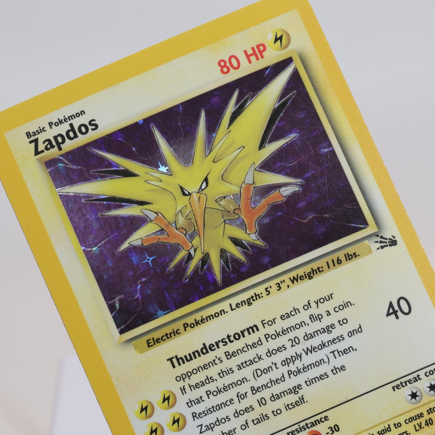 Pokemon TCG Zapdos 1562 Fossil Holo Rare WOTC EXC 168205418414