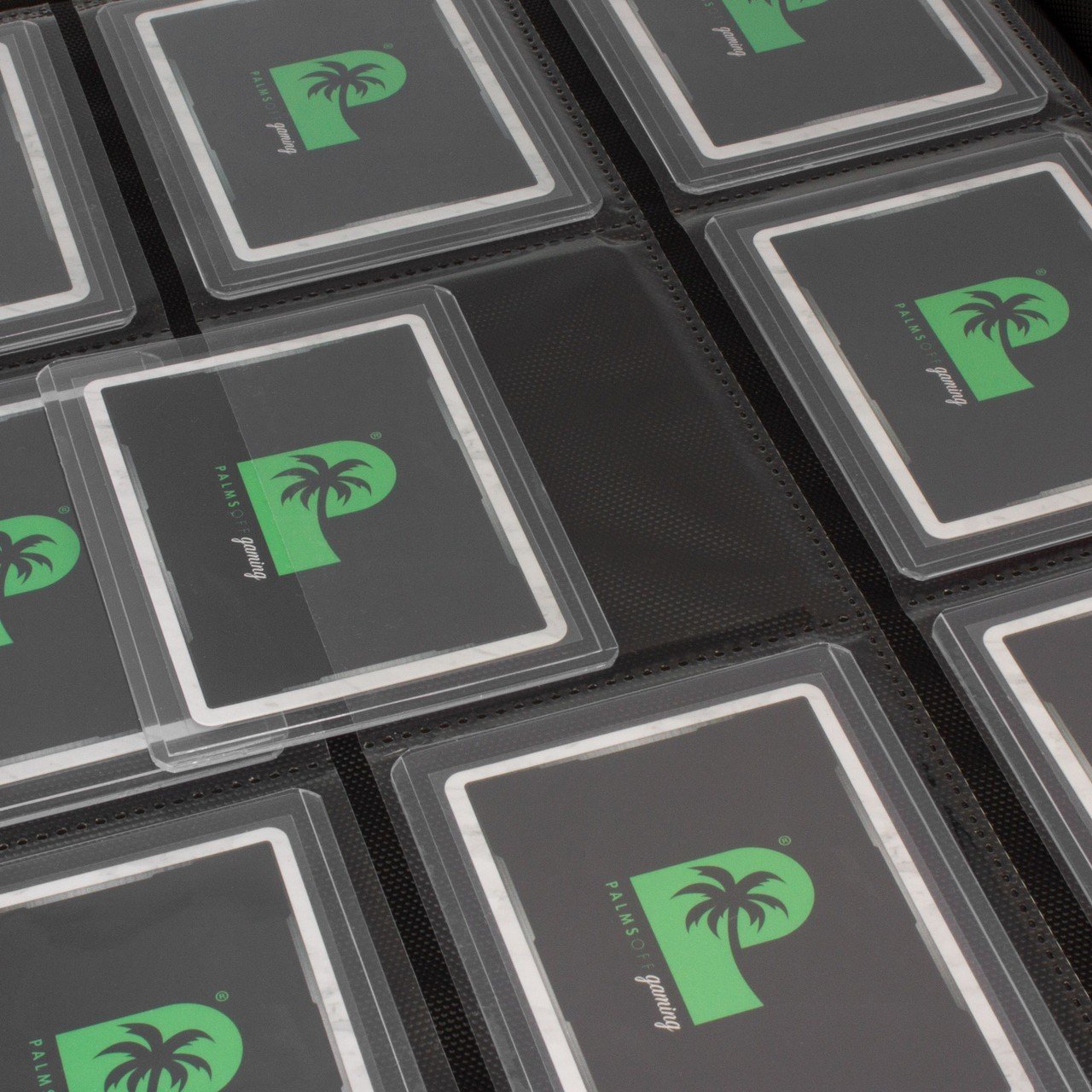 Palms Off Gaming Collectors Series TOP LOADER Zip Binder CLEAR Black 216 Slot 167678101325 2