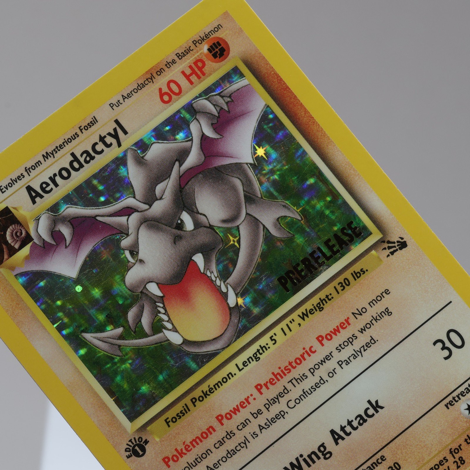 Pokemon TCG Aerodactyl 162 Fossil Holo Rare 1st Edition WOTC 1999 EXC 167950658965