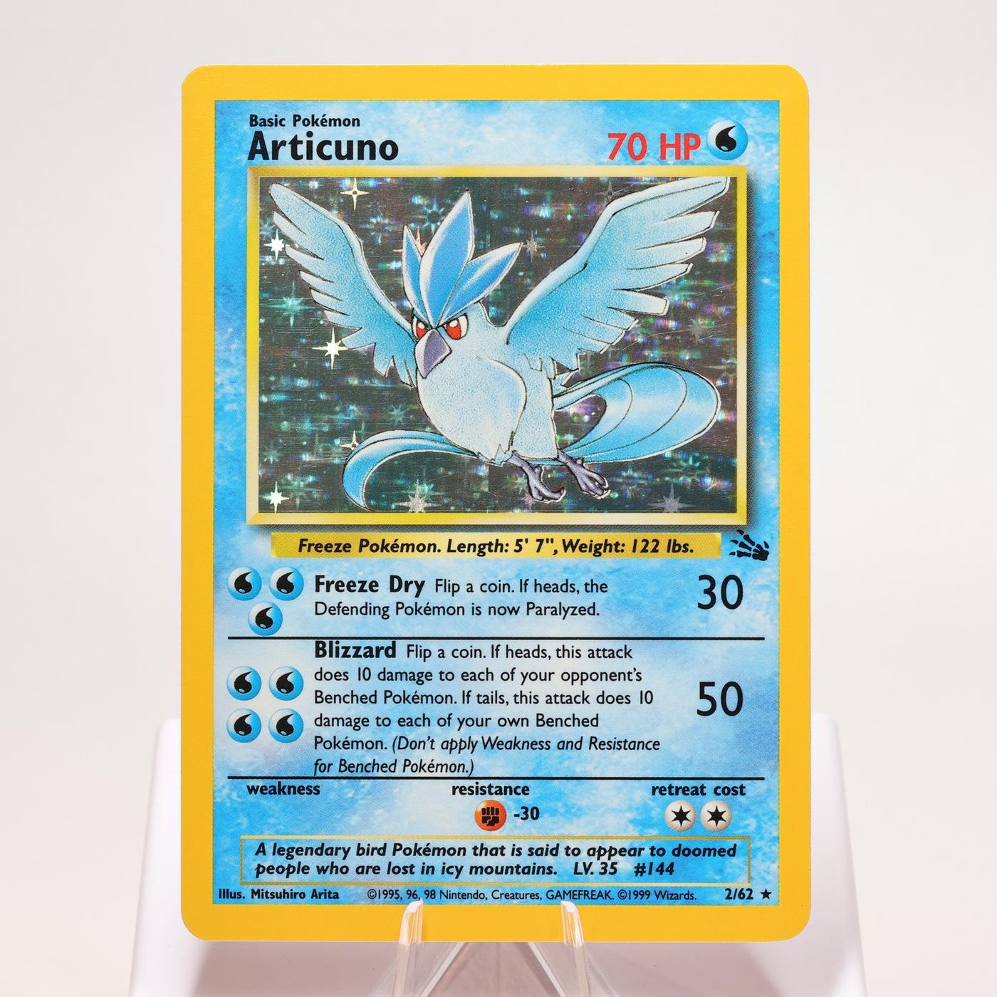 Pokemon TCG Articuno 262 Fossil Holo Rare WOTC EXC 168327252485 2