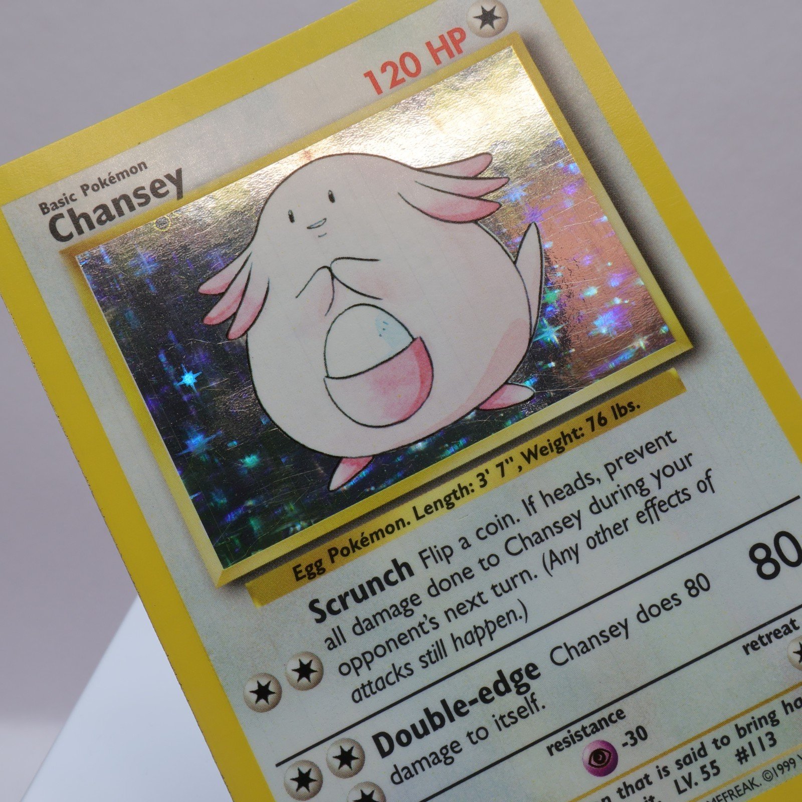 Pokemon TCG – Chansey 3/102 Base Set Holo Rare  WOTC 1999 – EXC