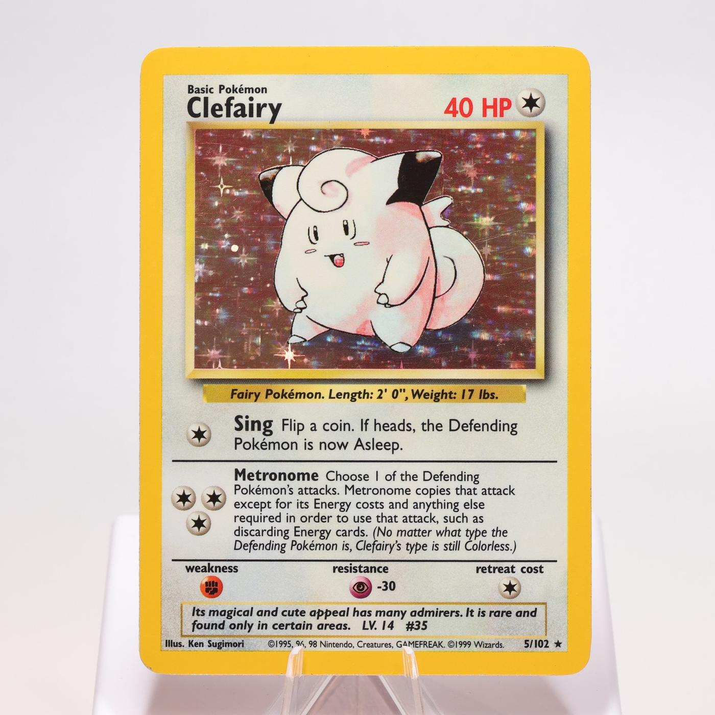 Pokemon TCG Clefairy 5102 Base Set Holo Rare WOTC EXC 168325203365 2
