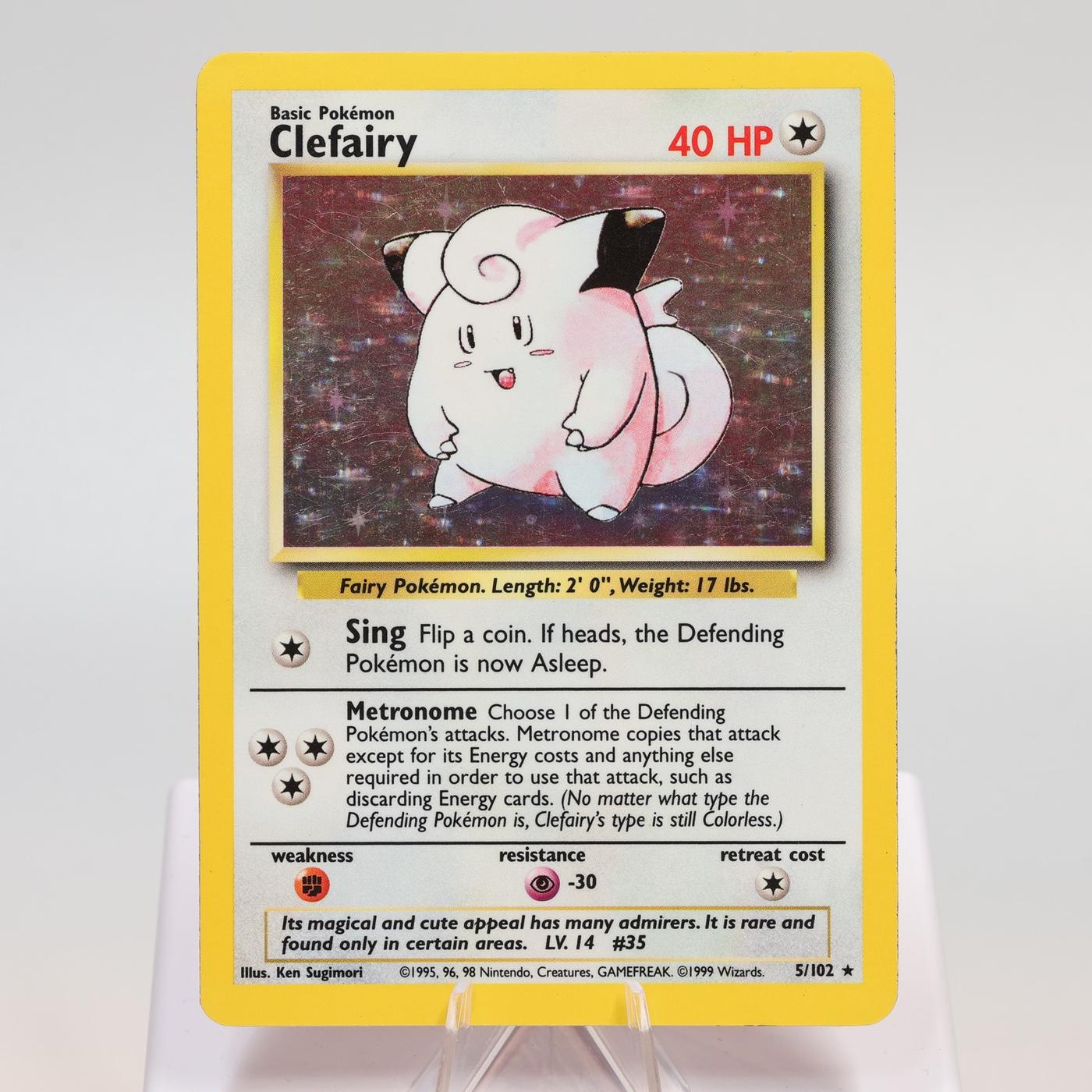 Pokemon TCG Clefairy 5102 Base Set Holo Rare WOTC EXC 168411843625 2