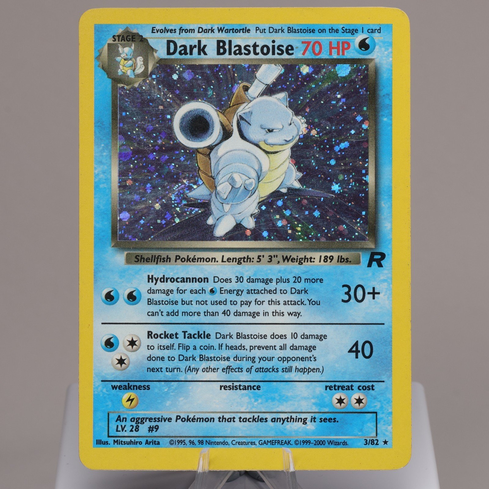 Pokemon TCG Dark Blastoise 382 Team Rocket Holo Rare WOTC 1999 167959764195 2