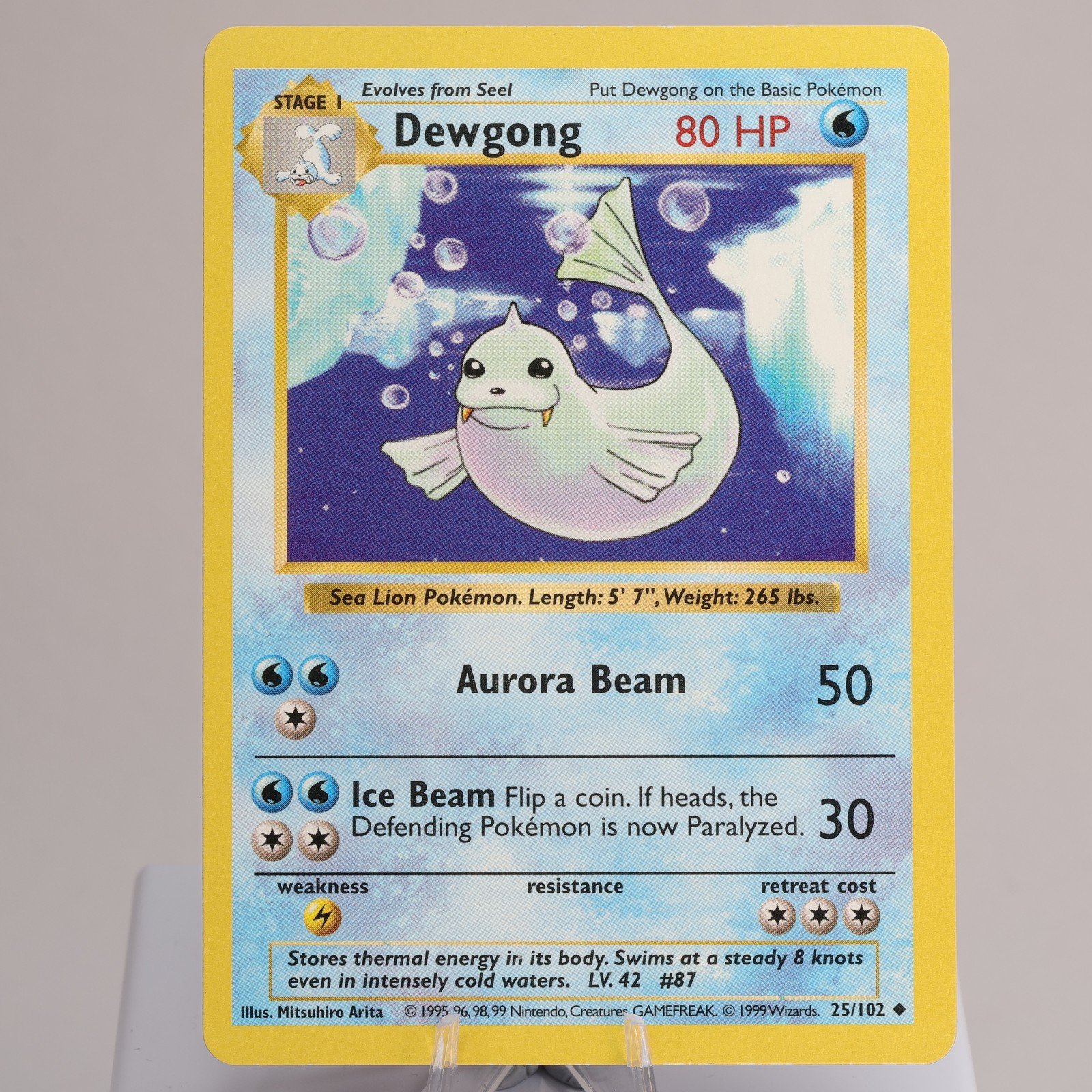 Pokemon TCG Dewgong 25102 Base Set Uncommon Shadowless WOTC 1999 EXCNM 168006227475 2