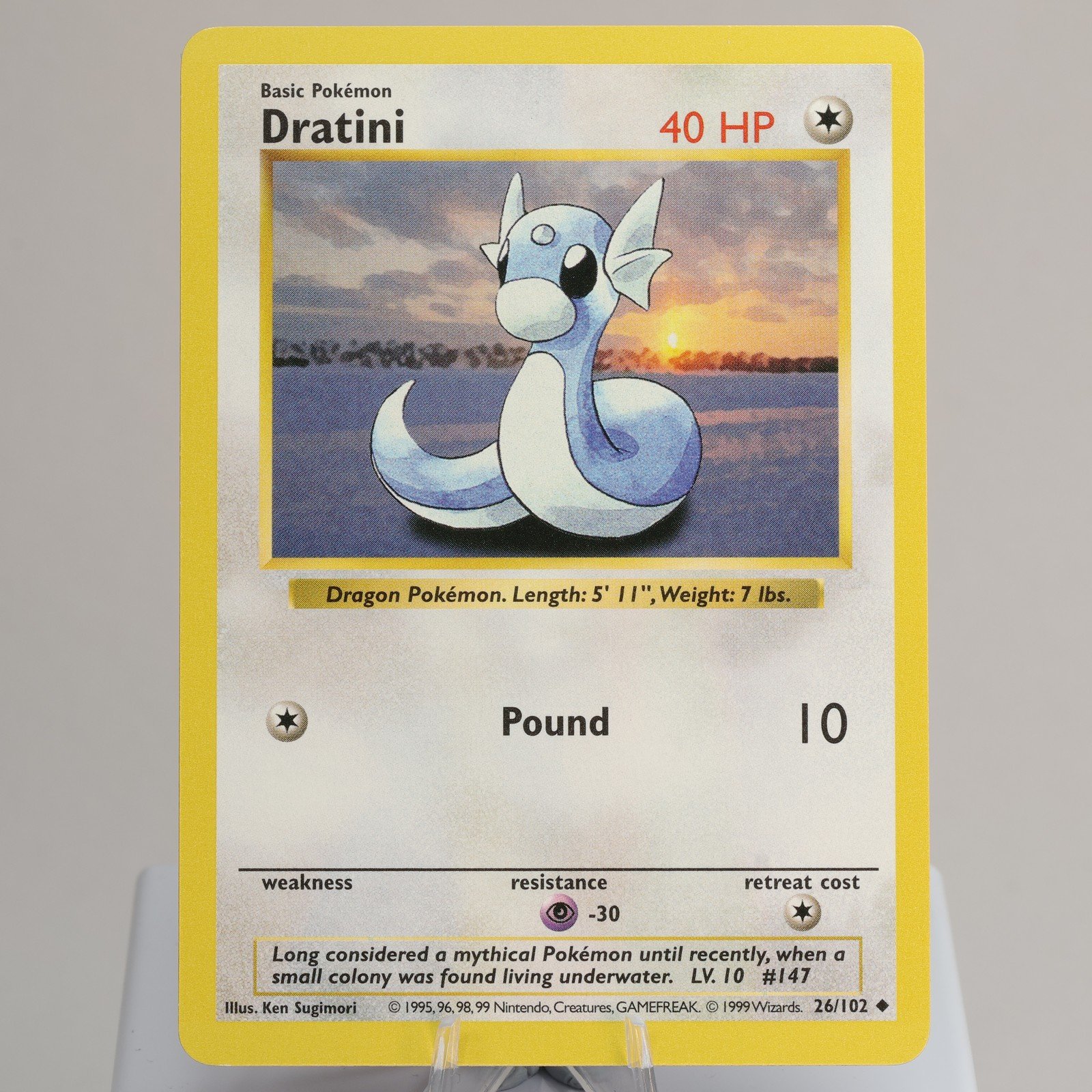 Pokemon TCG Dratini 26102 Base Set Uncommon Shadowless WOTC 1999 NM 168006227445 2