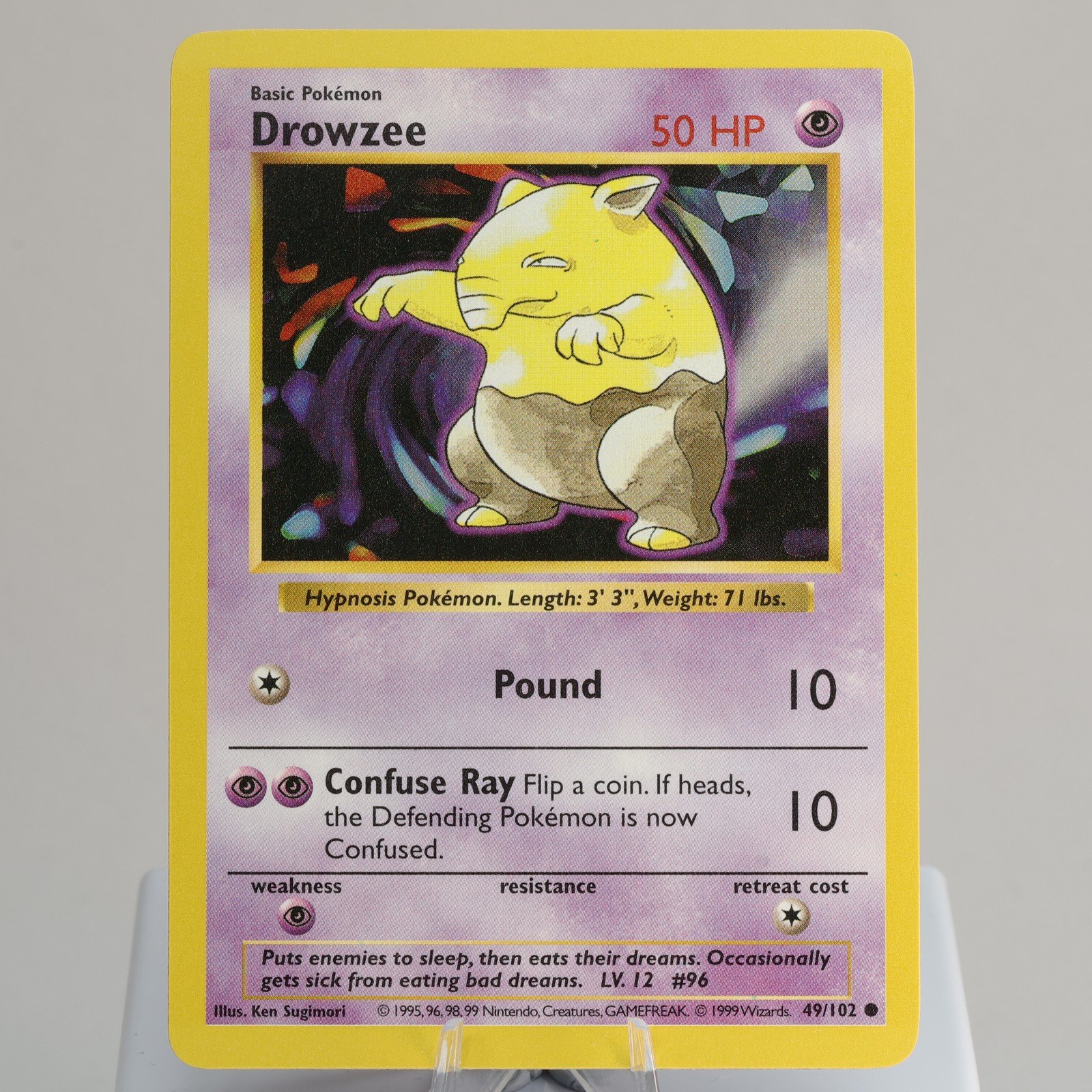 Pokemon TCG Drowzee 49102 Base Set Common Shadowless WOTC 1999 EXCNM 168006227465 2