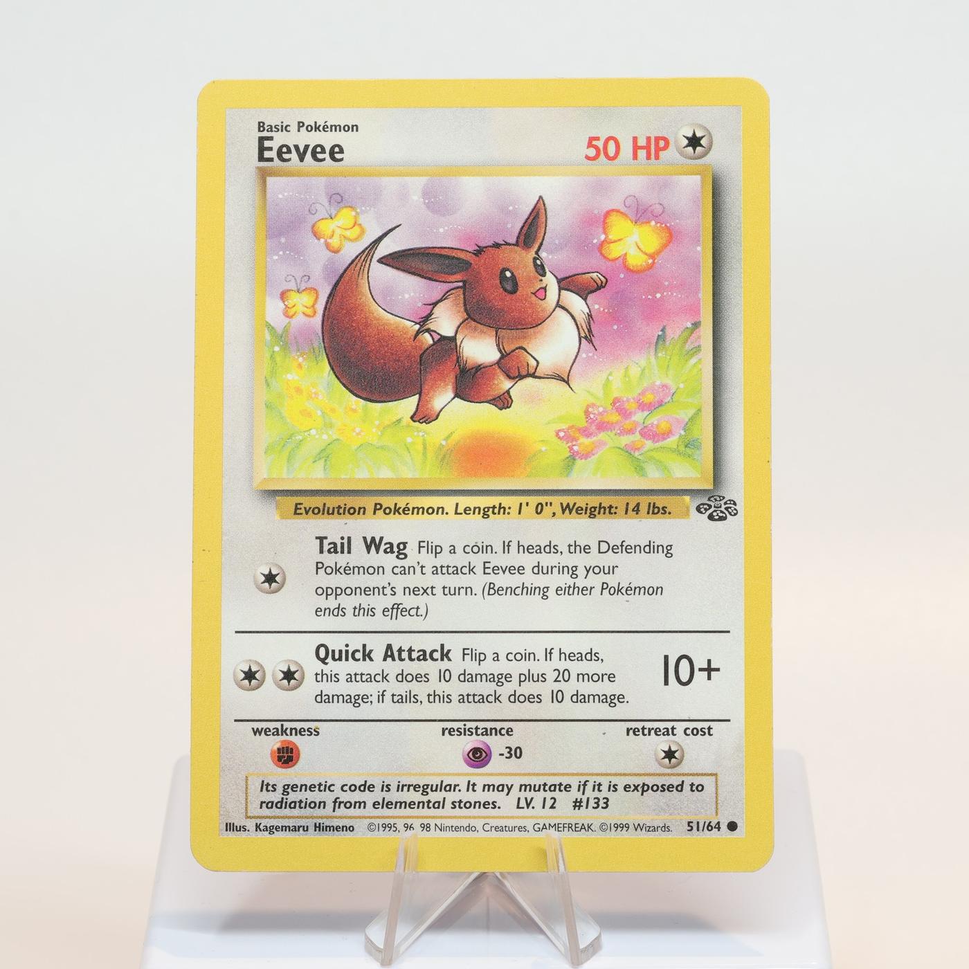 Pokemon TCG Eevee 5164 Jungle Common WOTC MP 168232466135 2