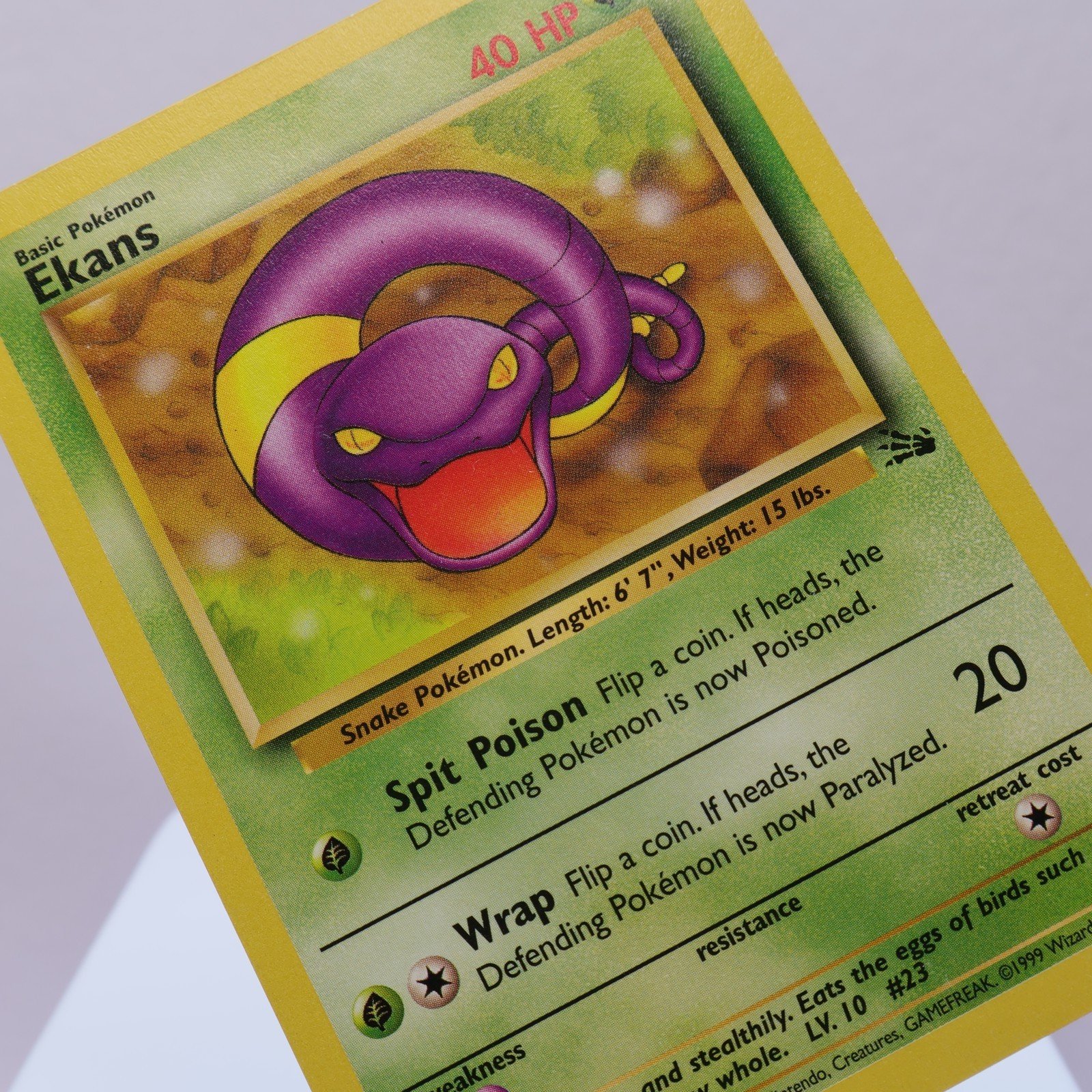 Pokemon TCG – Ekans 46/62 Fossil Common  WOTC 1999 – EXC