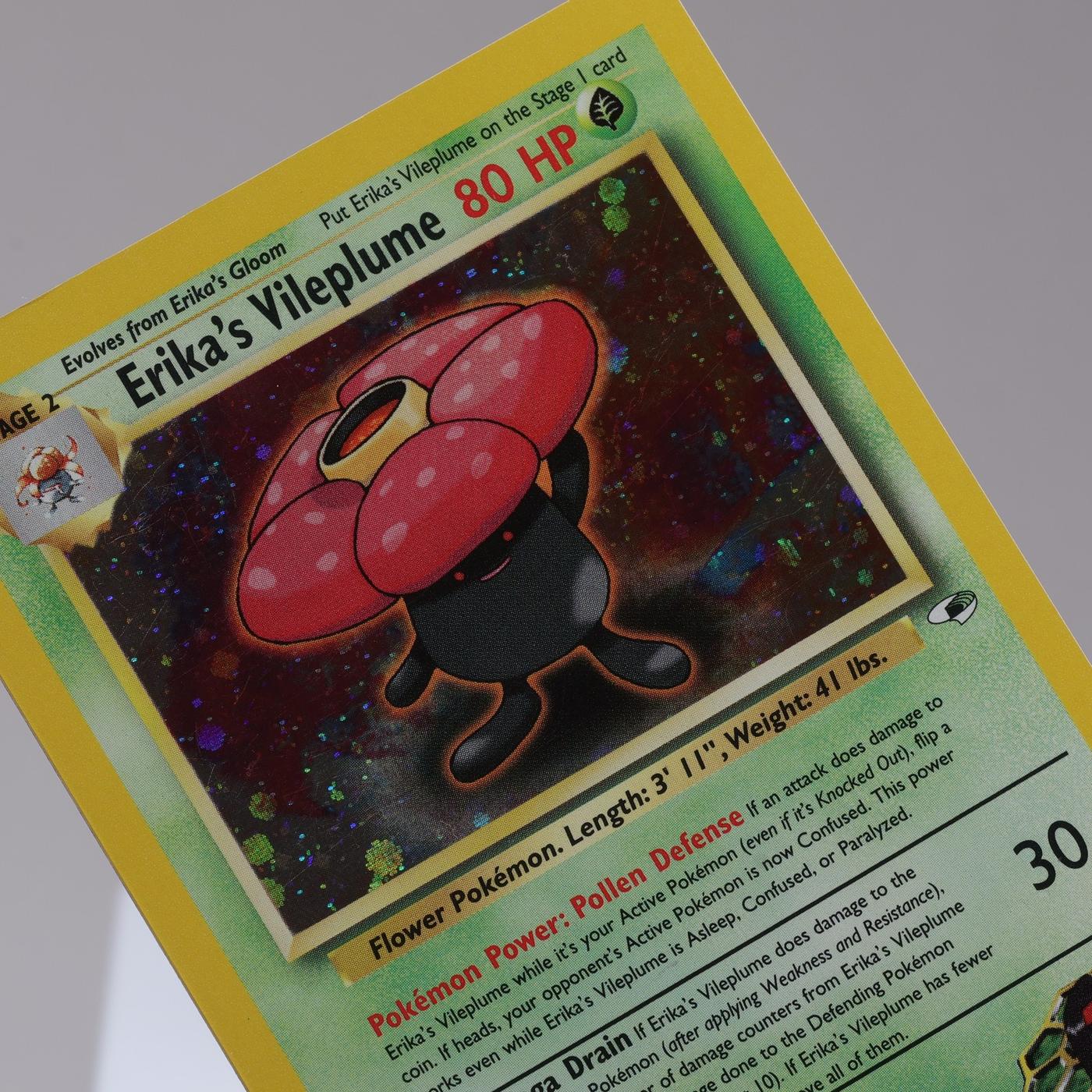 Pokemon TCG Erikas Vileplume 5132 Gym Heroes Holo Rare WOTC 1999 EXC 167950658995