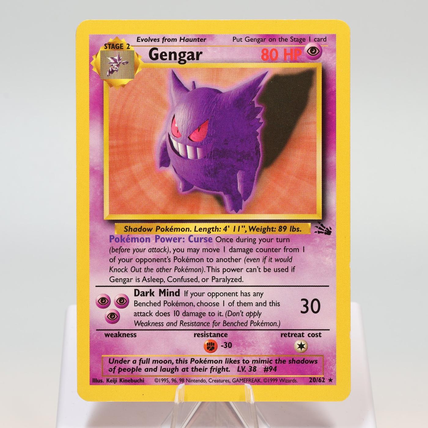 Pokemon TCG Gengar 2062 Fossil Rare WOTC EXCNM 168411843655 2