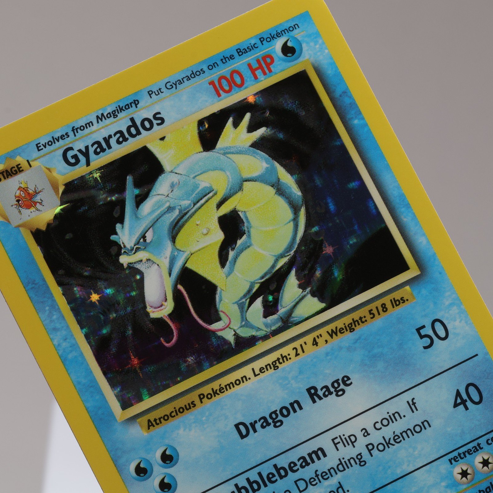 Pokemon TCG Gyarados 6102 Base Set Holo Rare WOTC 1999 EXCNM 167950659005