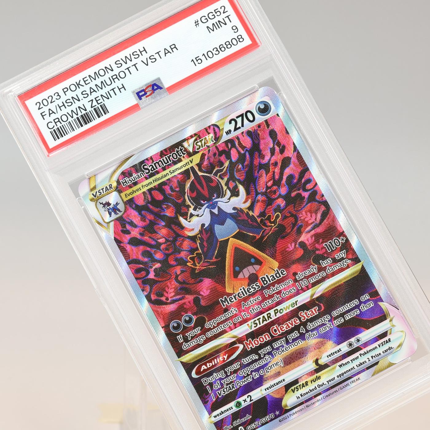 Pokemon TCG Hisuian Samurott VSTAR GG52GG70 Crown Zenith PSA 9 MINT 168441076115