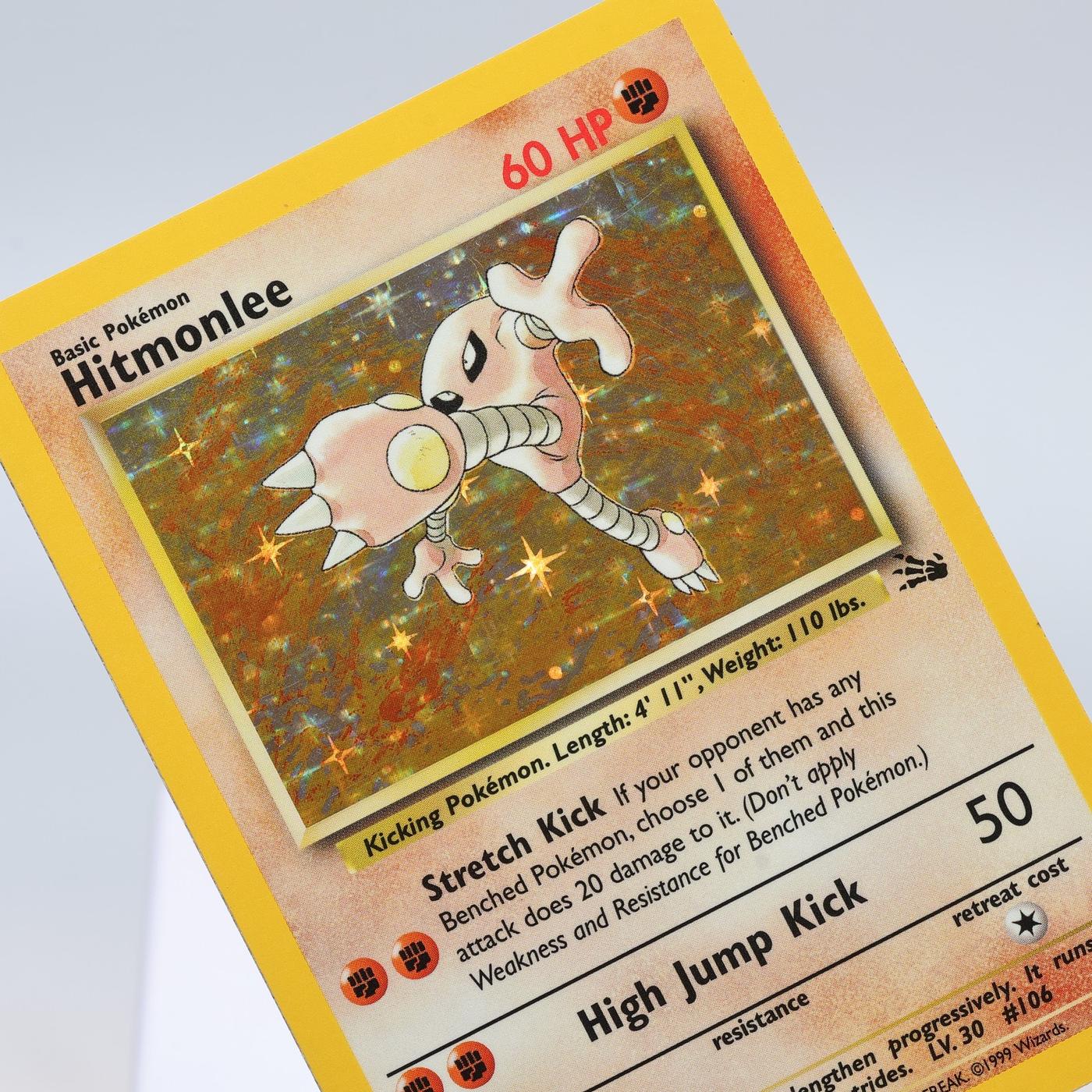 Pokemon TCG Hitmonlee 762 Fossil Holo Rare WOTC EXCNM 168411843665