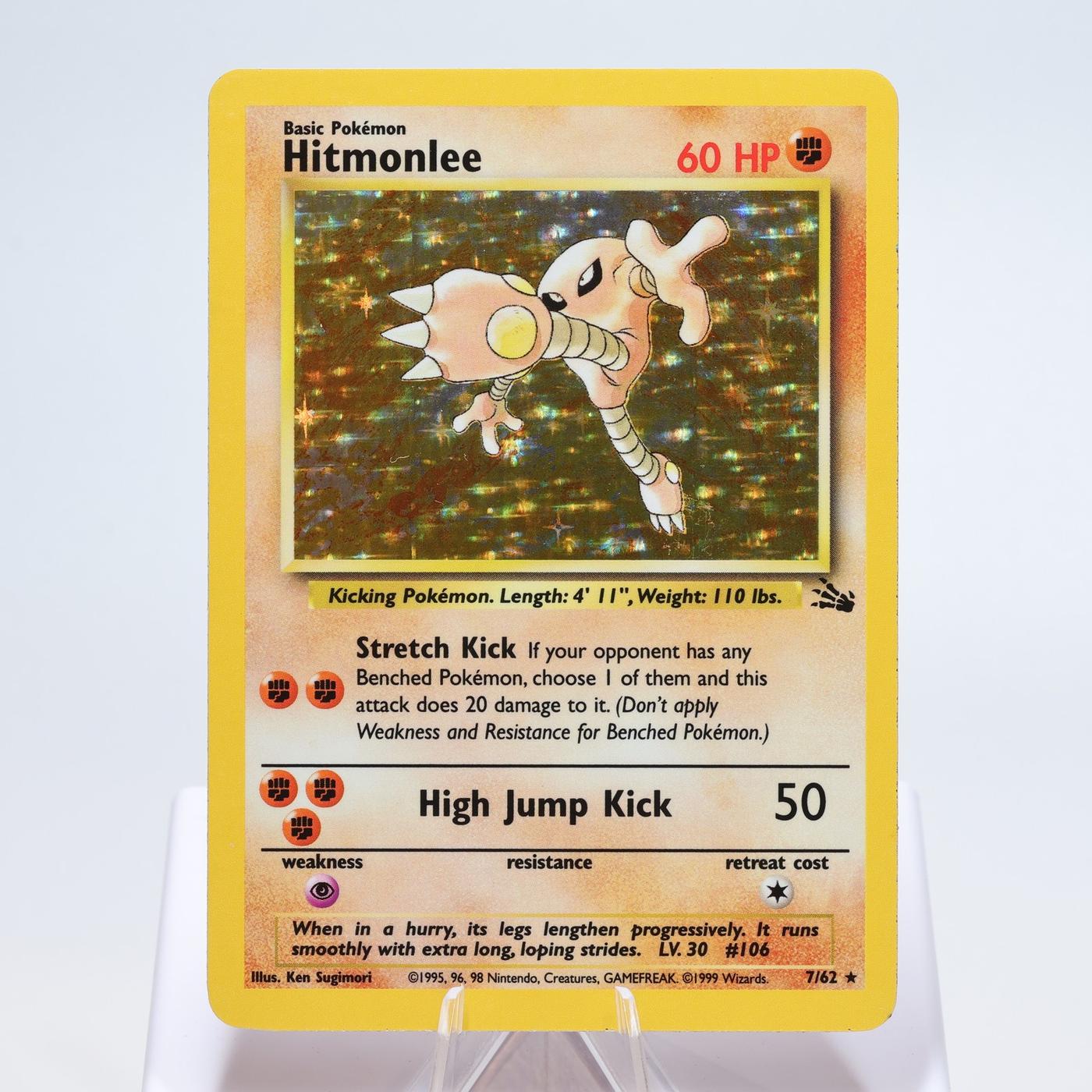 Pokemon TCG Hitmonlee 762 Fossil Holo Rare WOTC NM 168325203345 2
