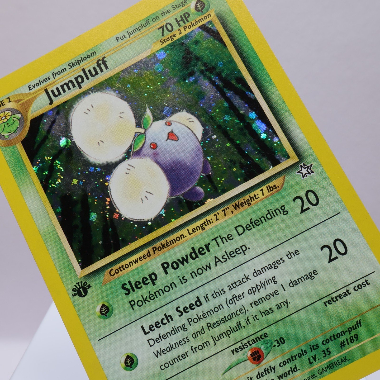 Pokemon TCG – Jumpluff 7/111 Neo Genesis Holo Rare 1st Edition WOTC 1999 – LP