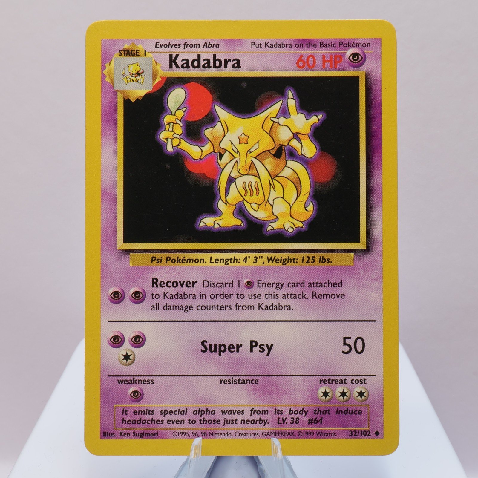 Pokemon TCG Kadabra 32102 Base Set Uncommon WOTC 1999 EXCNM 167710747755 2