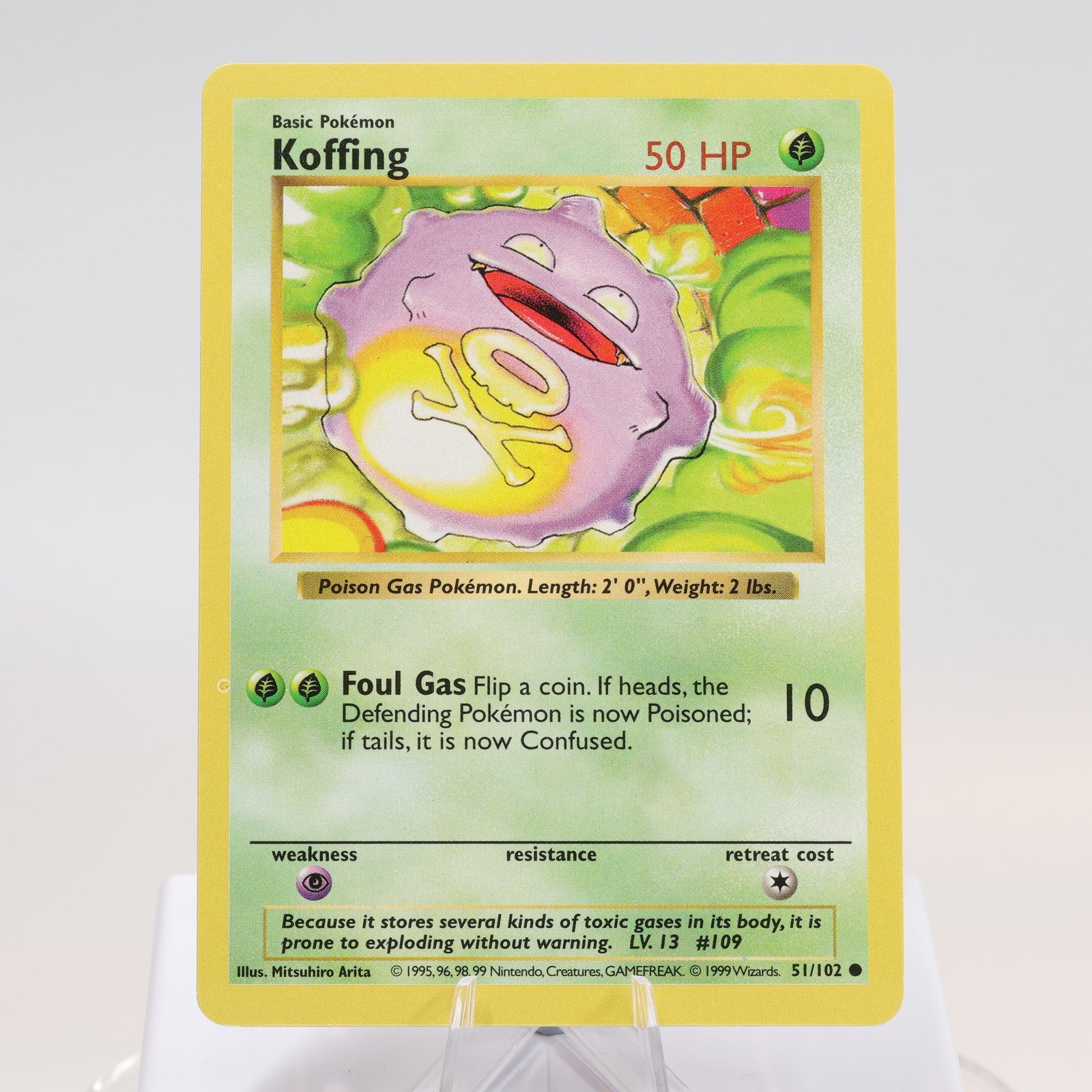 Pokemon TCG Koffing 51102 Base Set Common Shadowless WOTC 1999 EXCNM 168144948295 2