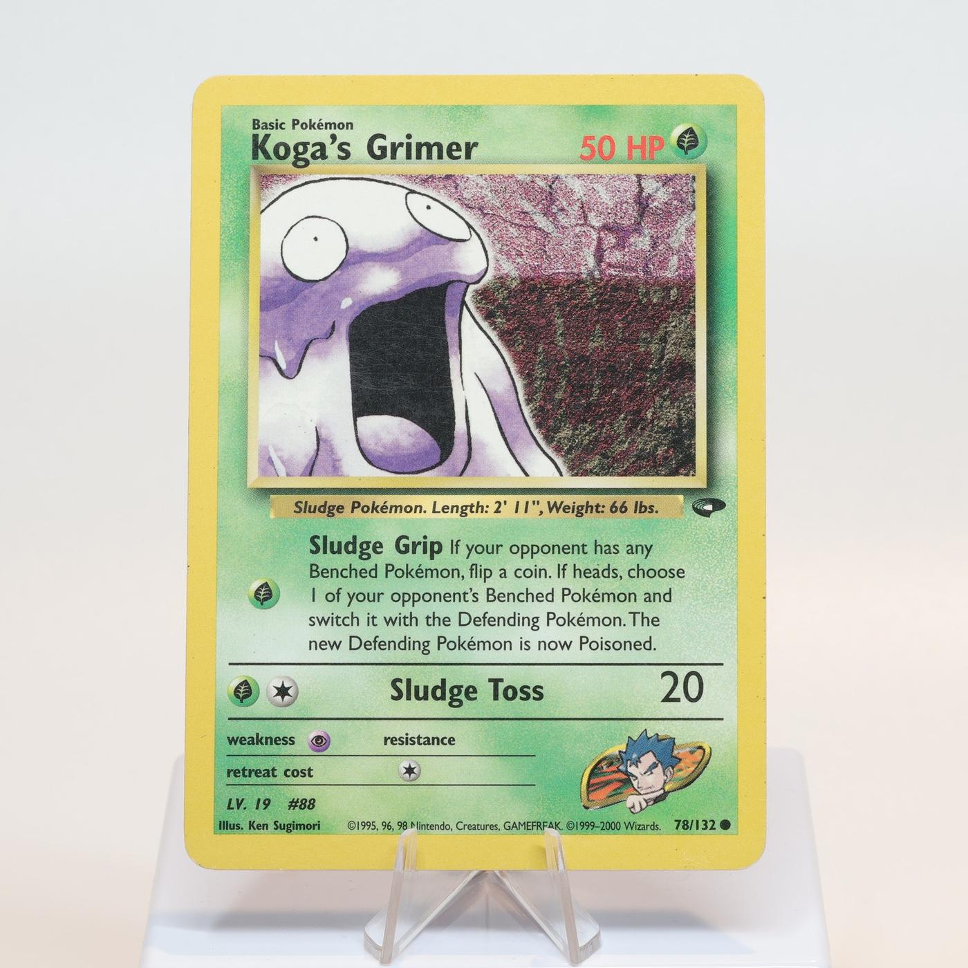 Pokemon TCG Kogas Grimer 78132 Gym Challenge Common WOTC MP 168232466185 2