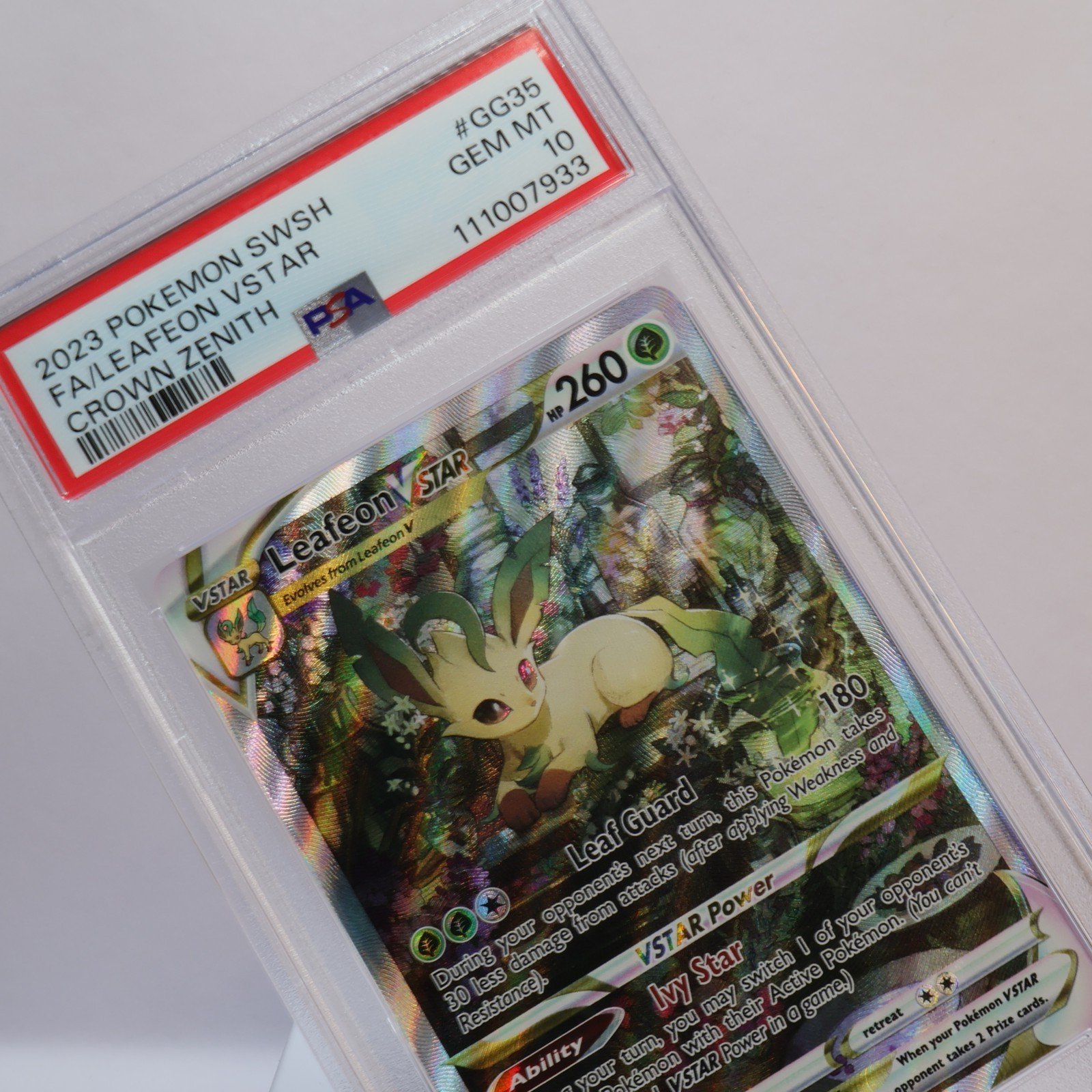 Pokemon TCG – Leafeon VSTAR GG35/GG70 Crown Zenith – PSA 10 GEM MT