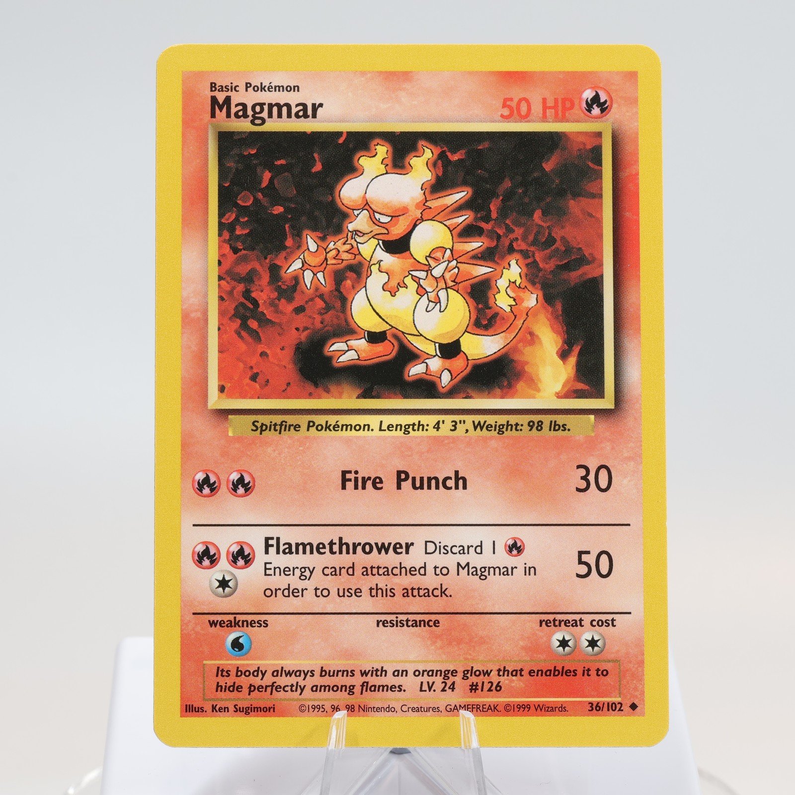 Pokemon TCG Magmar 36102 Base Set Uncommon WOTC 1999 EXCNM 168144948325 2