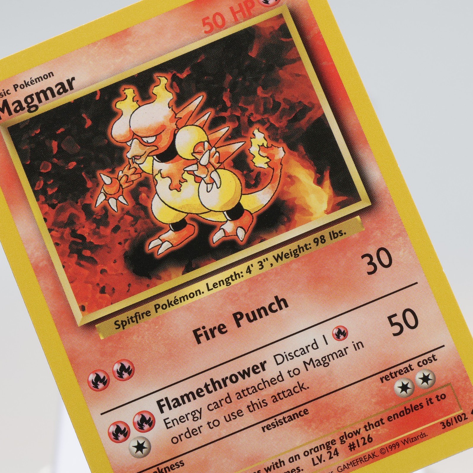 Pokemon TCG Magmar 36102 Base Set Uncommon WOTC 1999 EXCNM 168144948325