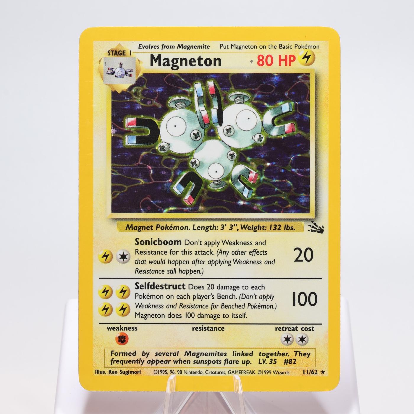 Pokemon TCG Magneton 1162 Fossil Holo Rare WOTC LP 168327252475 2