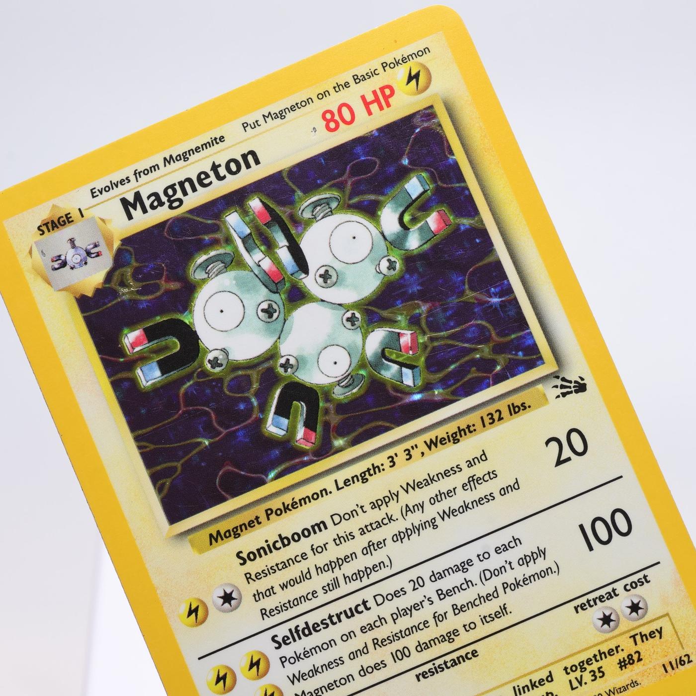 Pokemon TCG – Magneton 11/62 Fossil Holo Rare  WOTC – LP