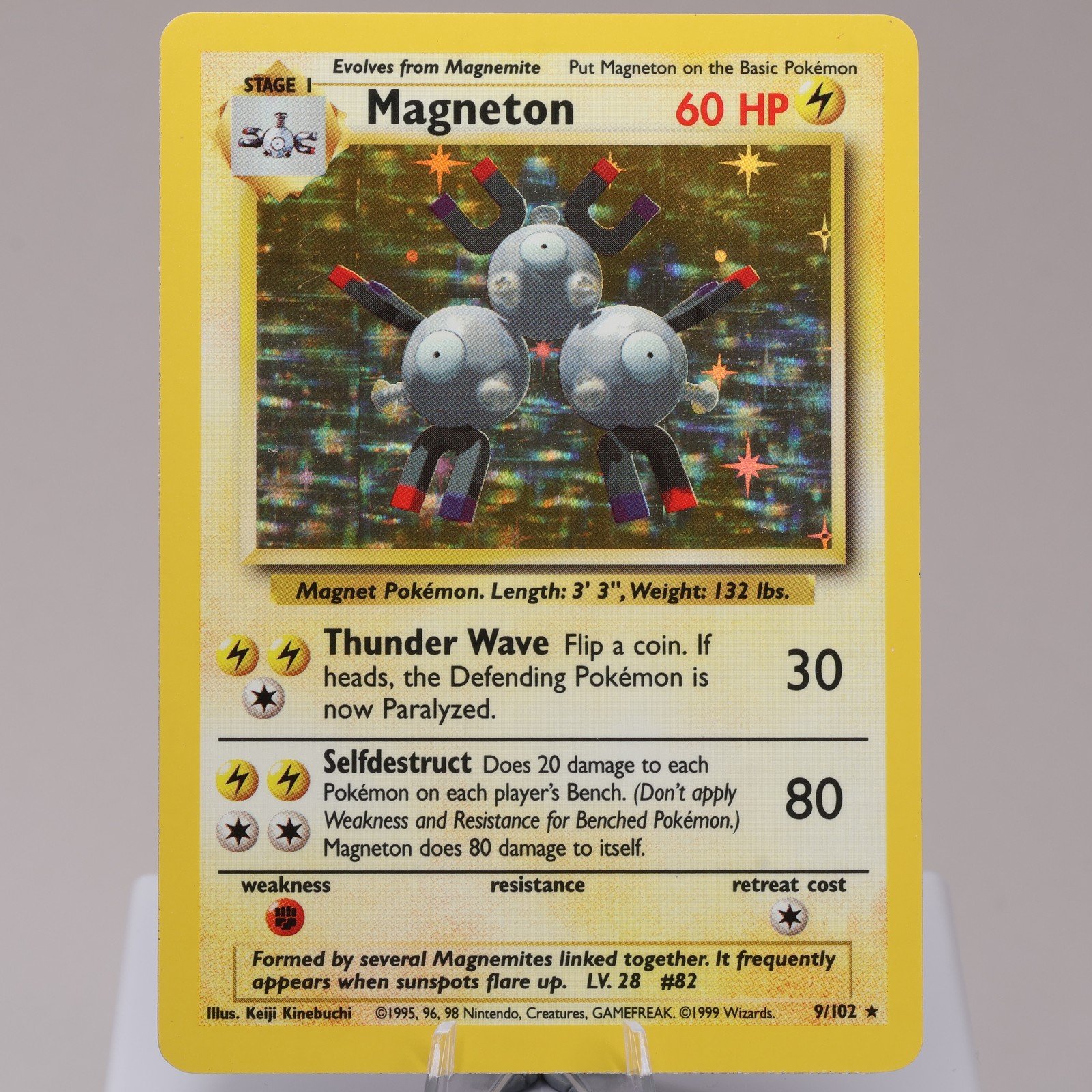 Pokemon TCG Magneton 9102 Base Set Holo Rare WOTC 1999 EXCNM 167950659055 2
