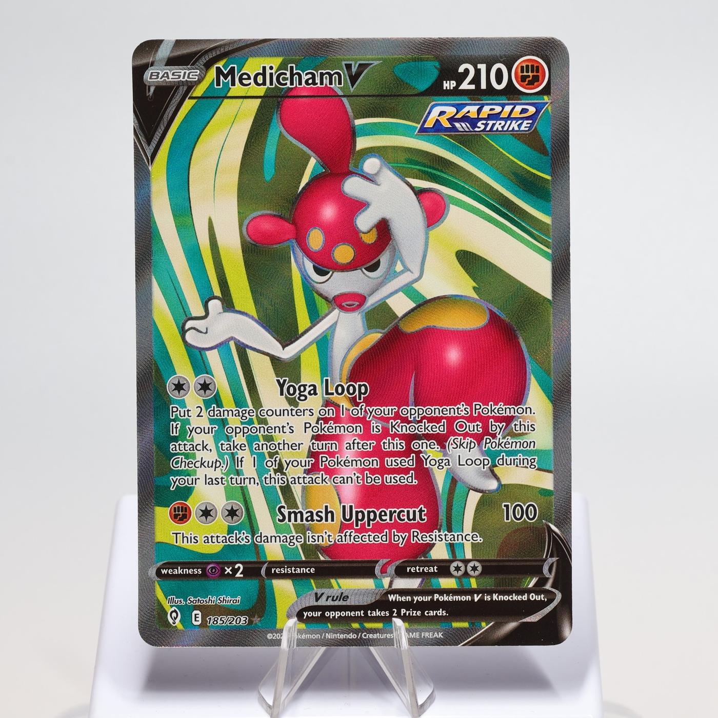 Pokemon TCG Medicham V 185203 Evolving Skies Full Art NM 168287250405 2