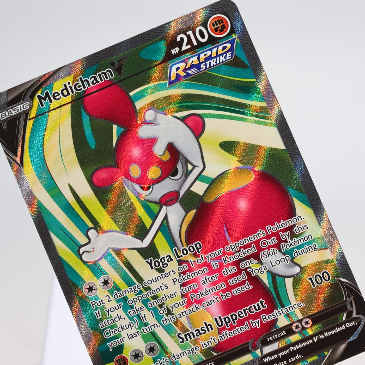 Pokemon TCG Medicham V 185203 Evolving Skies Full Art NM 168287250405