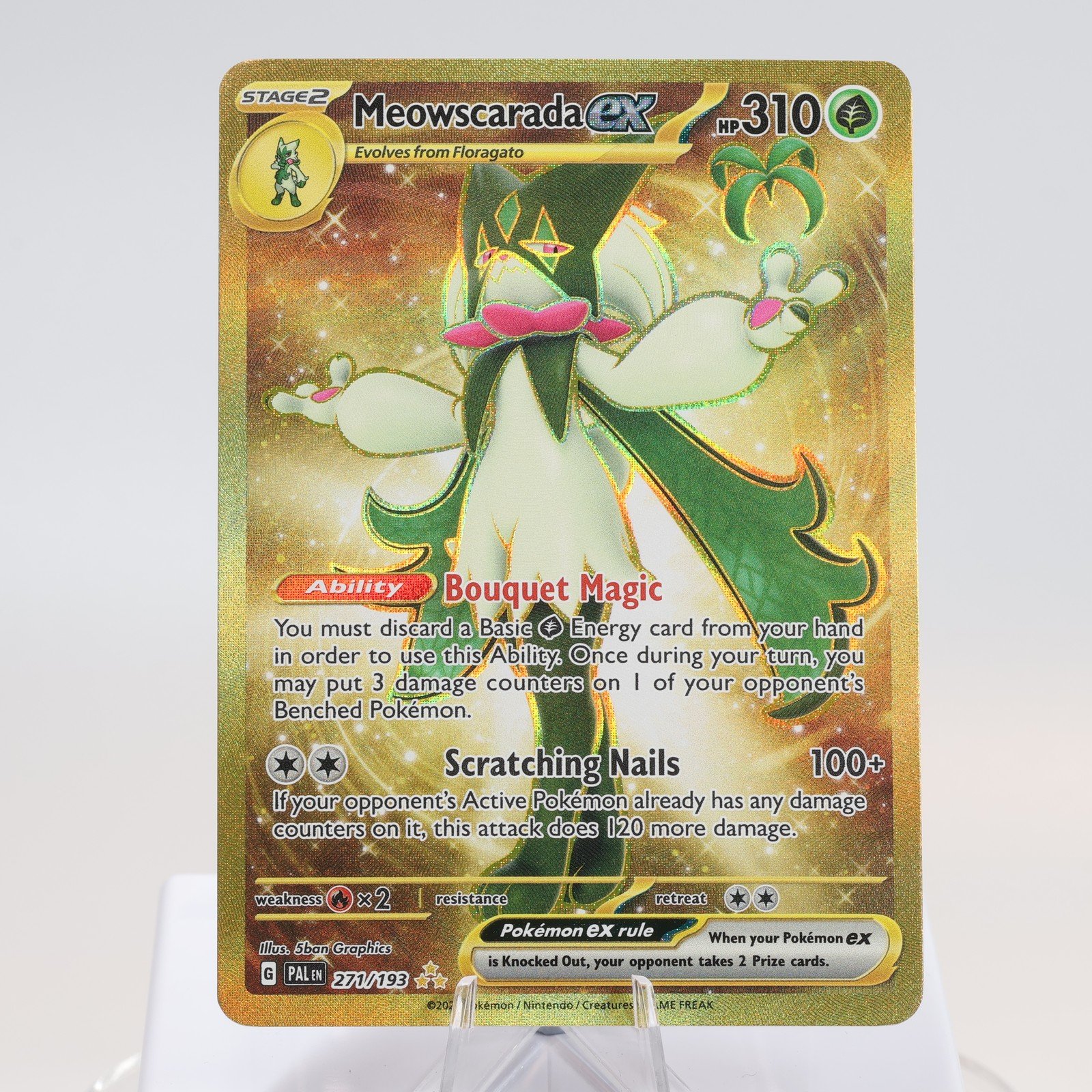 Pokemon TCG Meowscarada Ex 271193 Paldea Evolved Hyper Rare NMM 168144948245 2