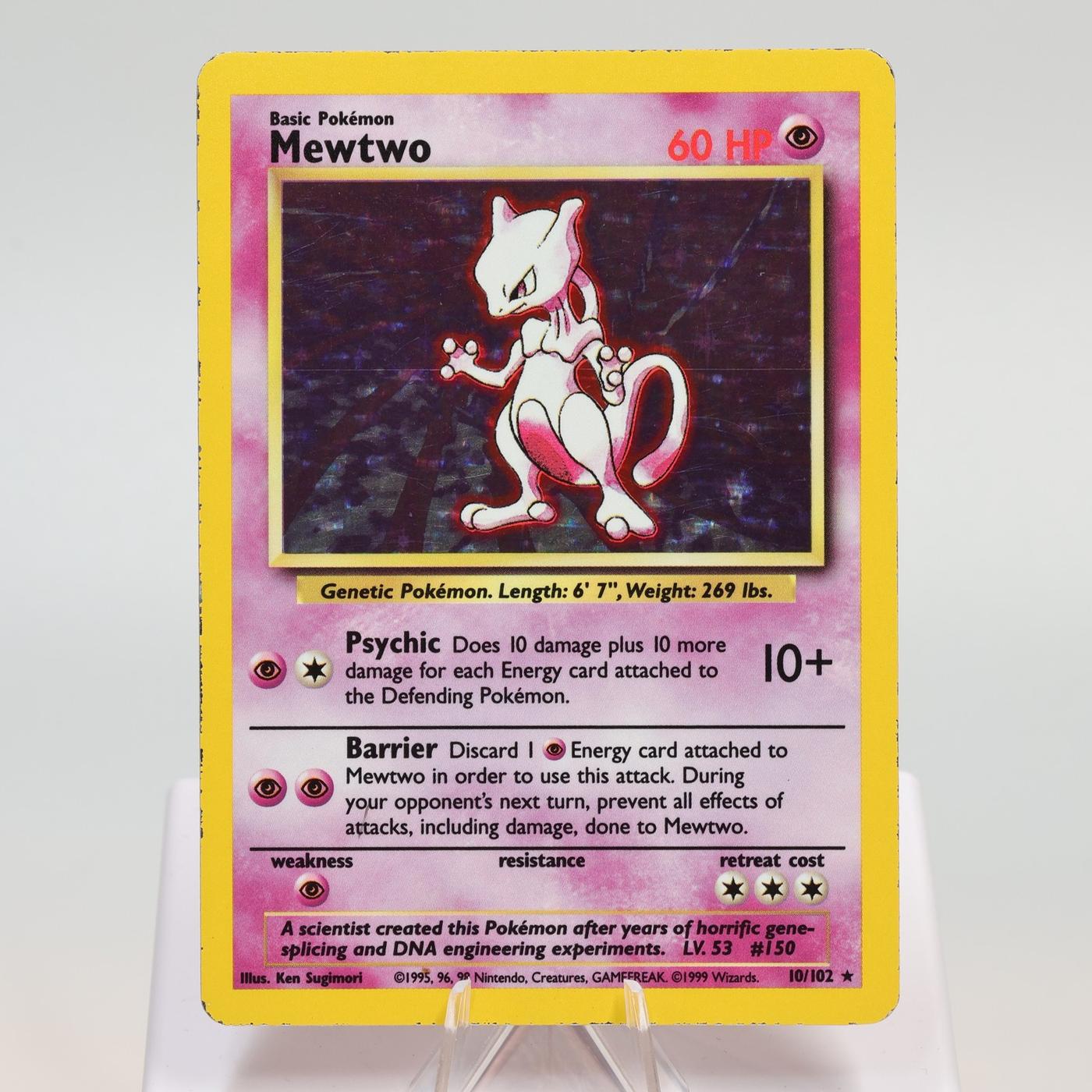 Pokemon TCG Mewtwo 10102 Base Set Holo Rare WOTC EXC 168421188125 2