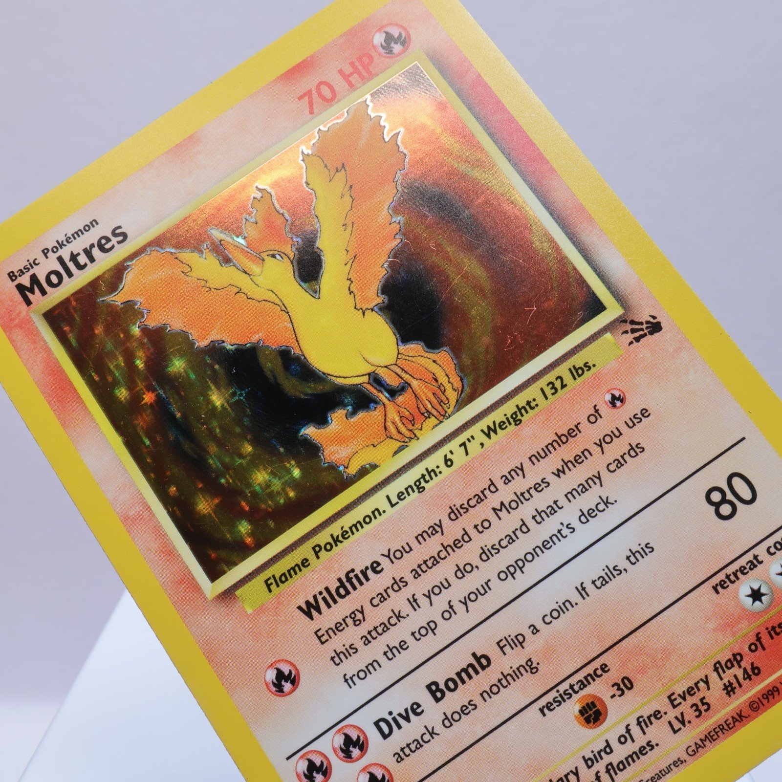 Pokemon TCG Moltres 1262 Fossil Holo Rare WOTC 1999 EXCNM 167633392785