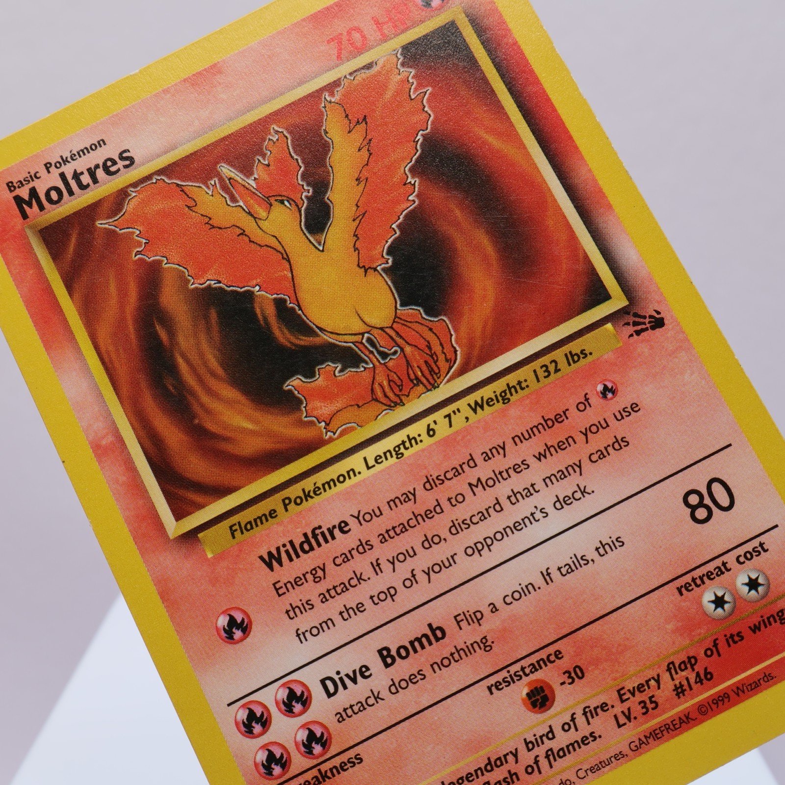 Pokemon TCG – Moltres 27/62 Fossil Rare  WOTC 1999 – MP