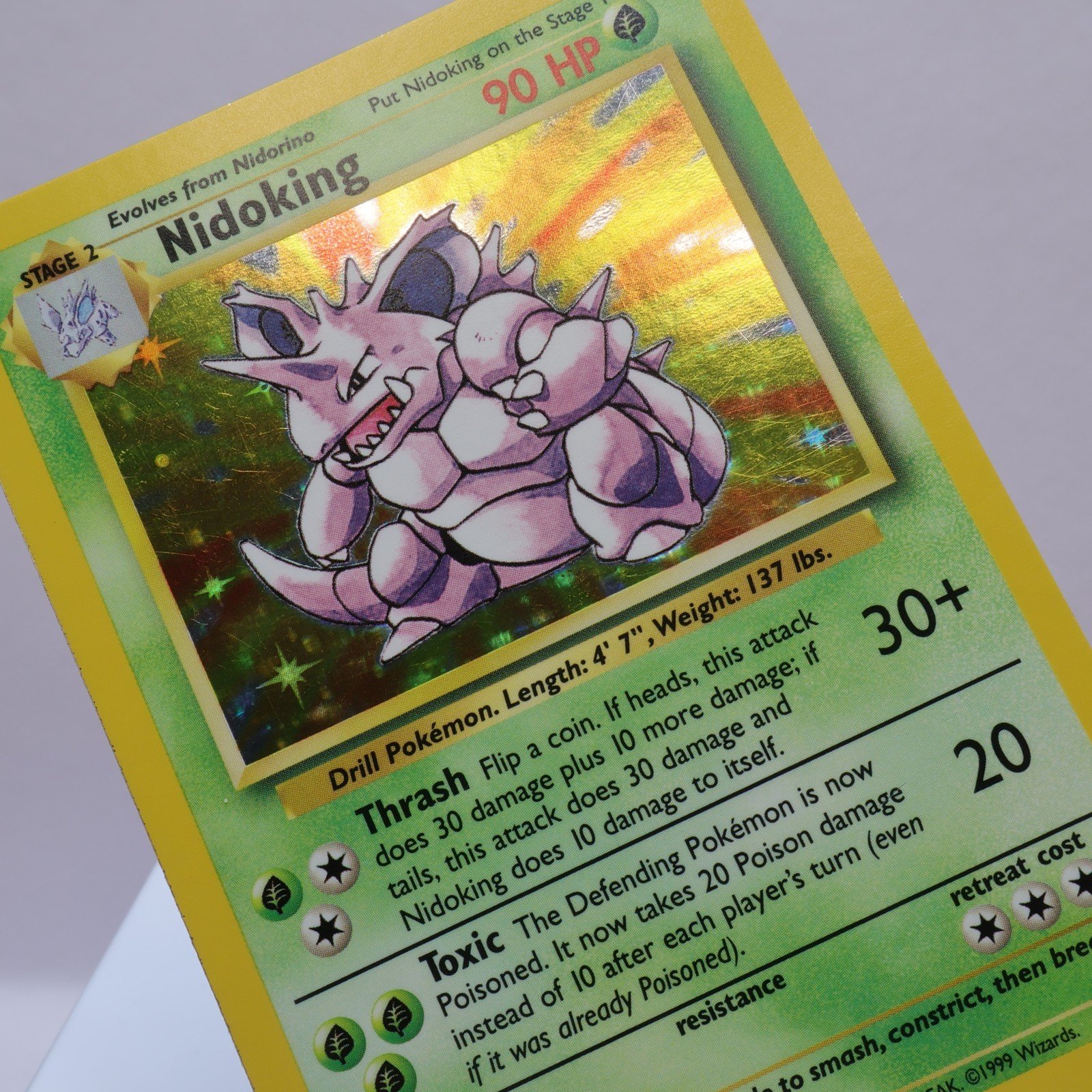 Pokemon TCG – Nidoking 11/102 Base Set Holo Rare  WOTC 1999 – EXC