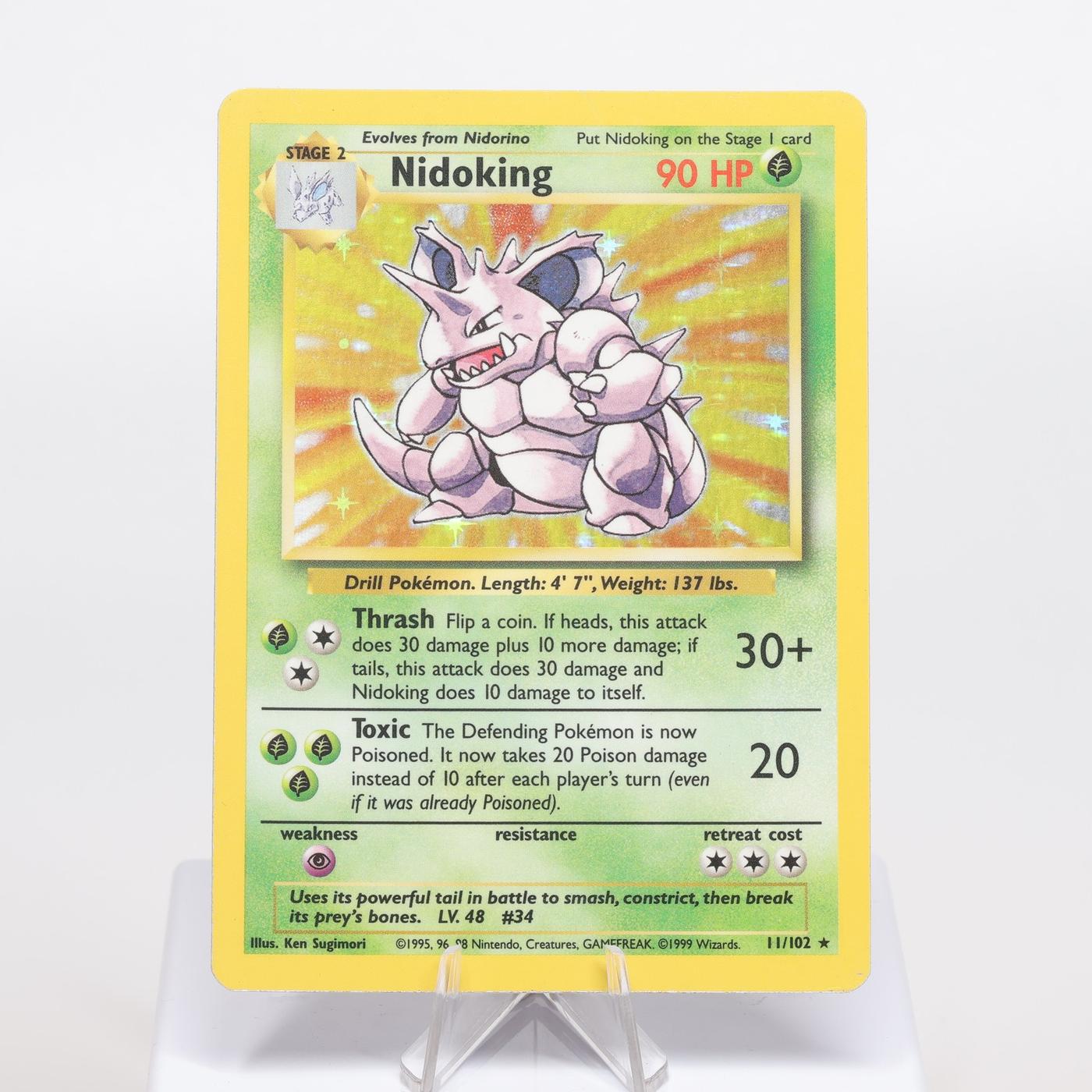 Pokemon TCG Nidoking 11102 Base Set Holo Rare WOTC EXC 168220700185 2