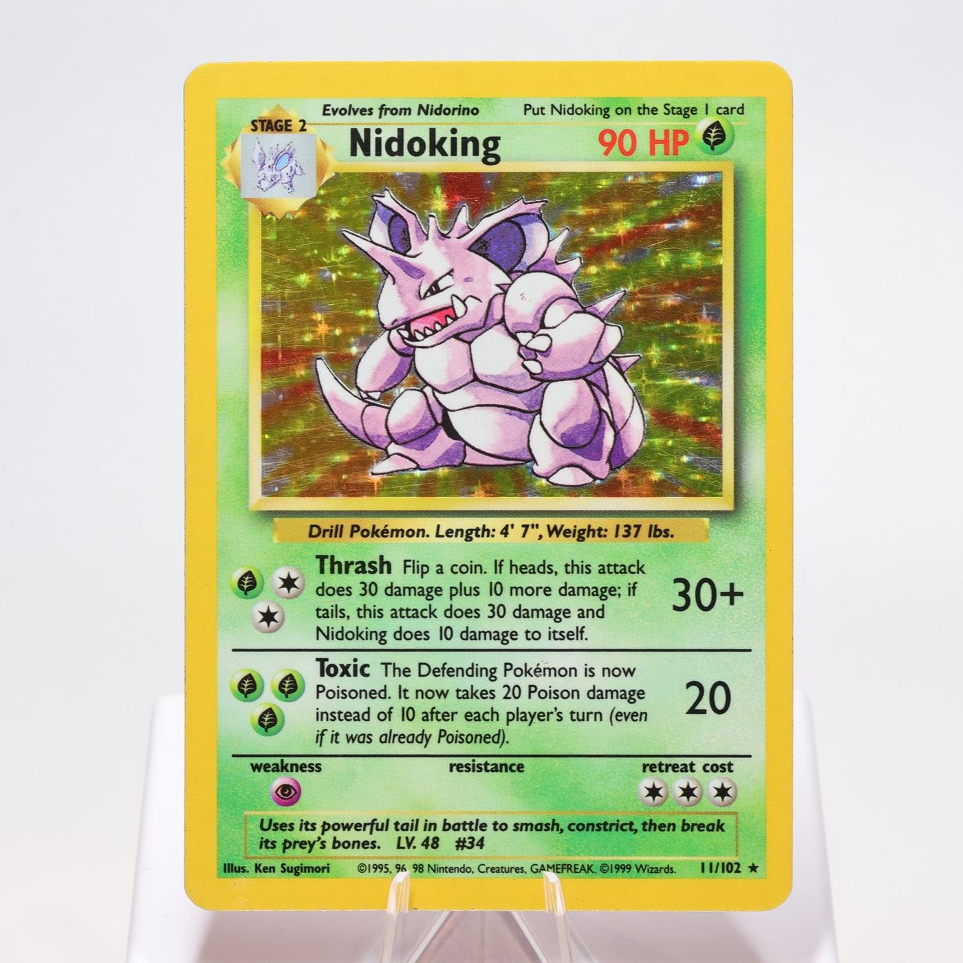 Pokemon TCG Nidoking 11102 Base Set Holo Rare WOTC MP 168334493775 2
