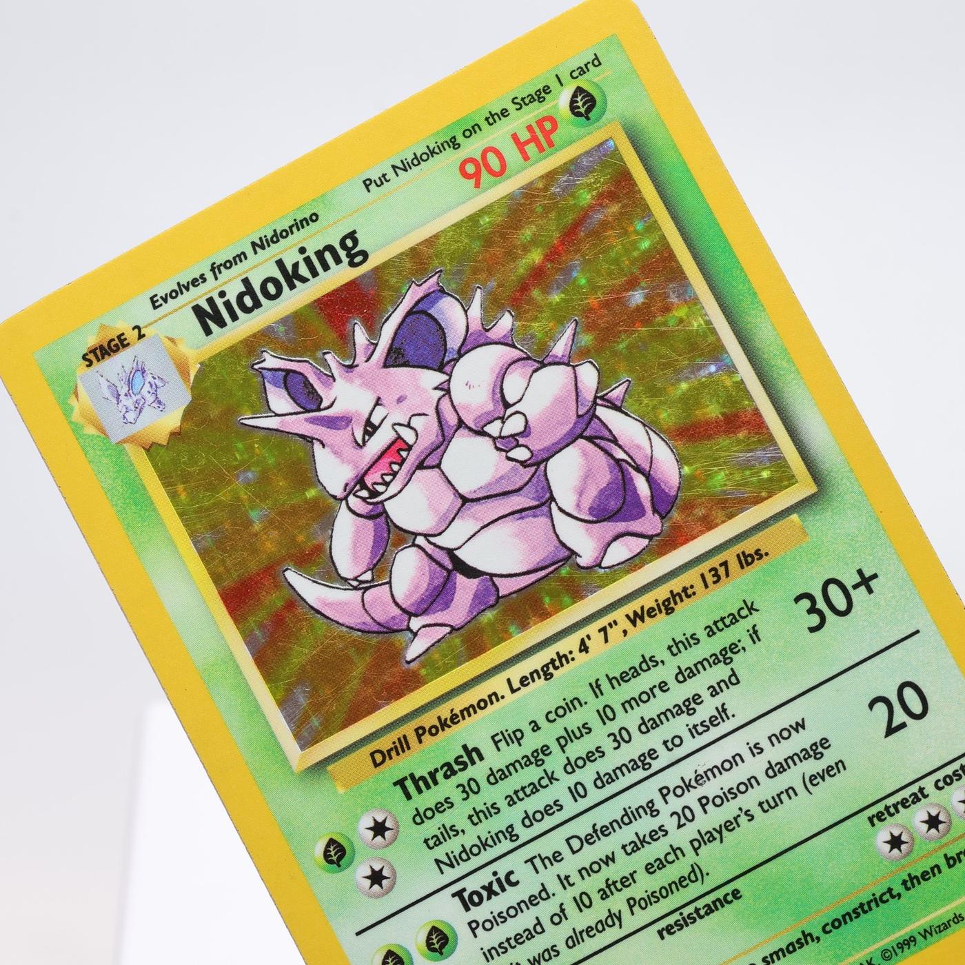 Pokemon TCG – Nidoking 11/102 Base Set Holo Rare  WOTC – MP